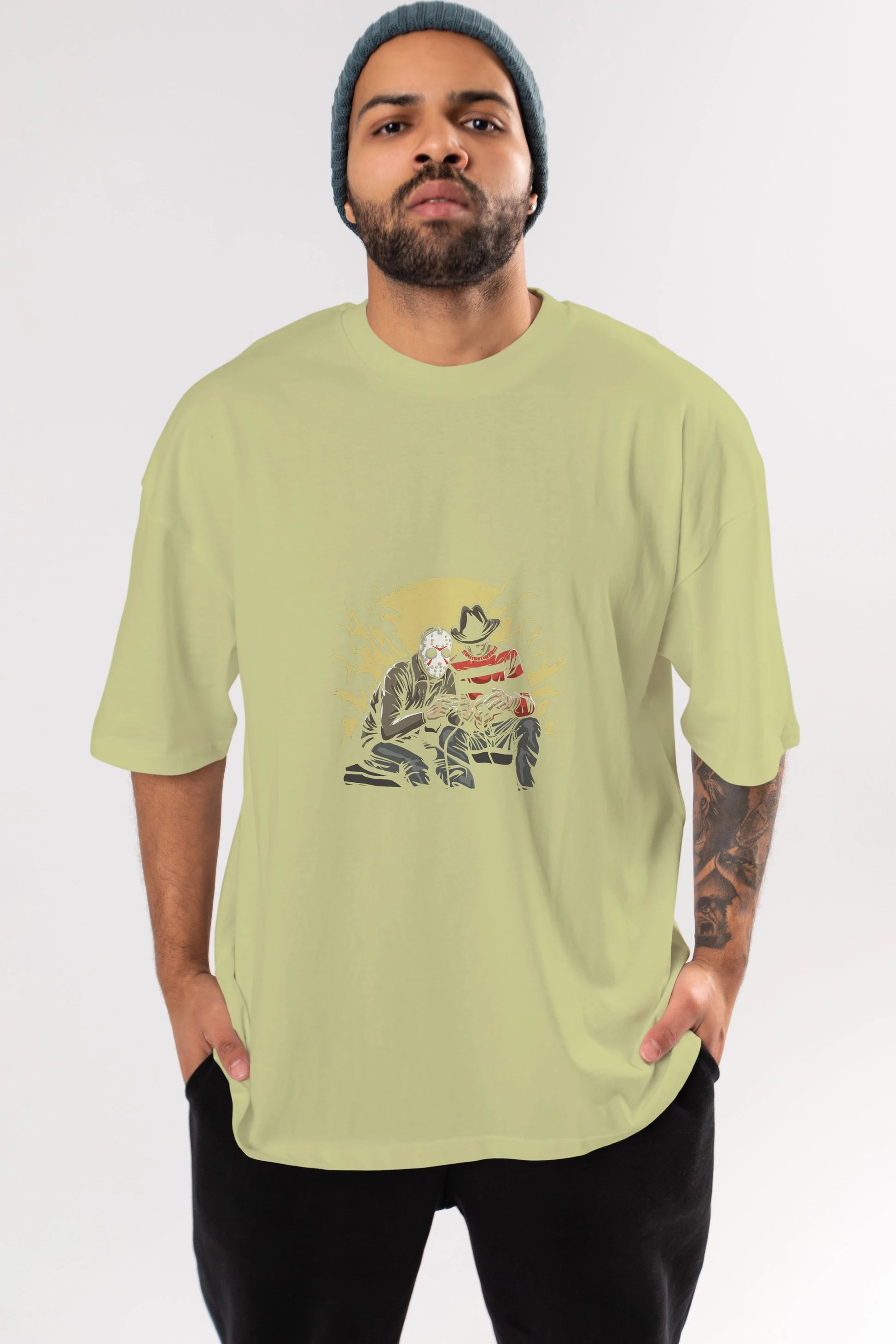 Dark Gamers Ön Baskılı Oversize t-shirt Erkek Kadın Unisex %100 Pamuk tişort