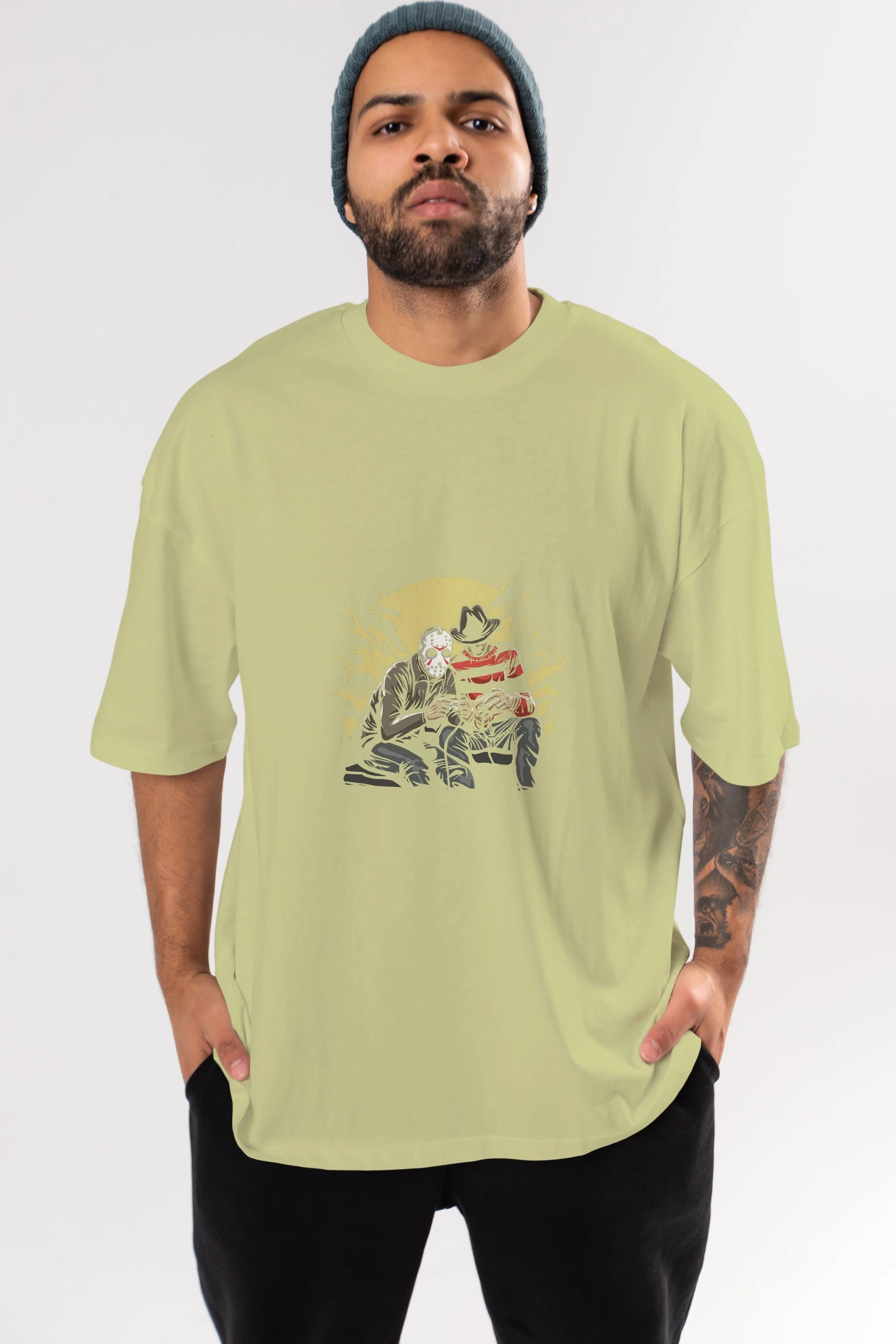 Dark Gamers Ön Baskılı Oversize t-shirt Erkek Kadın Unisex %100 Pamuk tişort