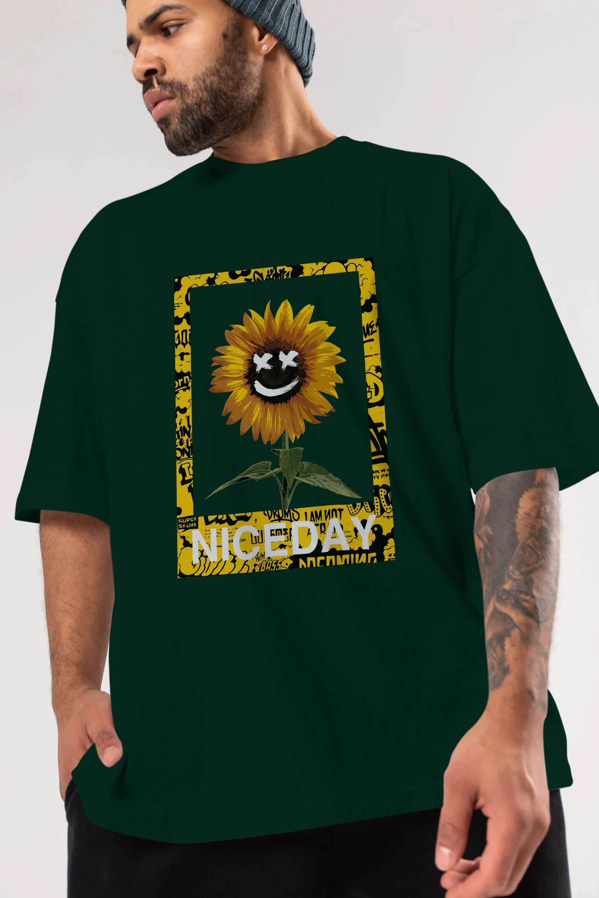 Niceday Streewear Ön Baskılı Oversize t-shirt Erkek Kadın Unisex