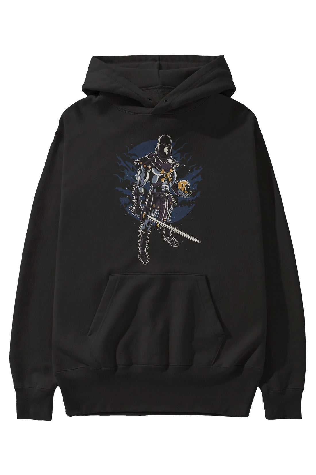 Skeleton King Ön Baskılı Hoodie Oversize Kapüşonlu Sweatshirt Erkek Kadın Unisex