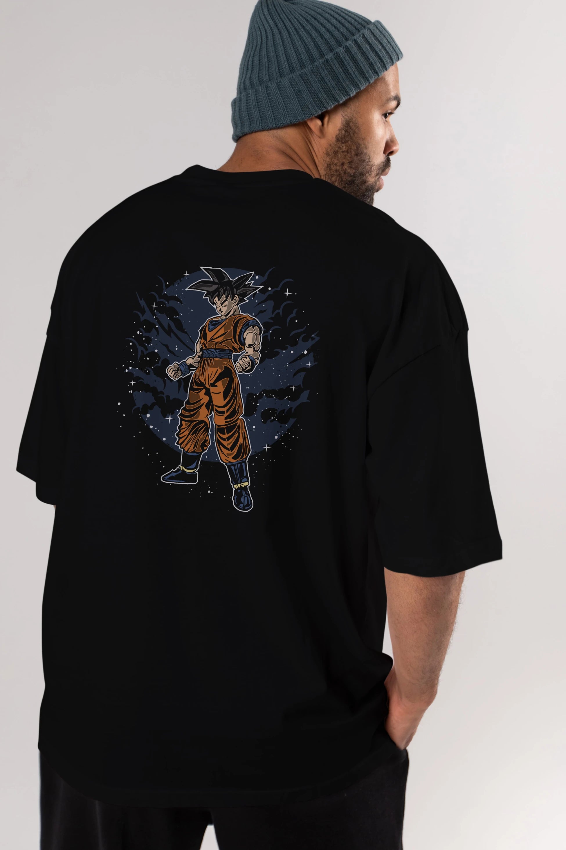 GOKU Arka Baskılı Oversize t-shirt Erkek Kadın Unisex %100 Pamuk