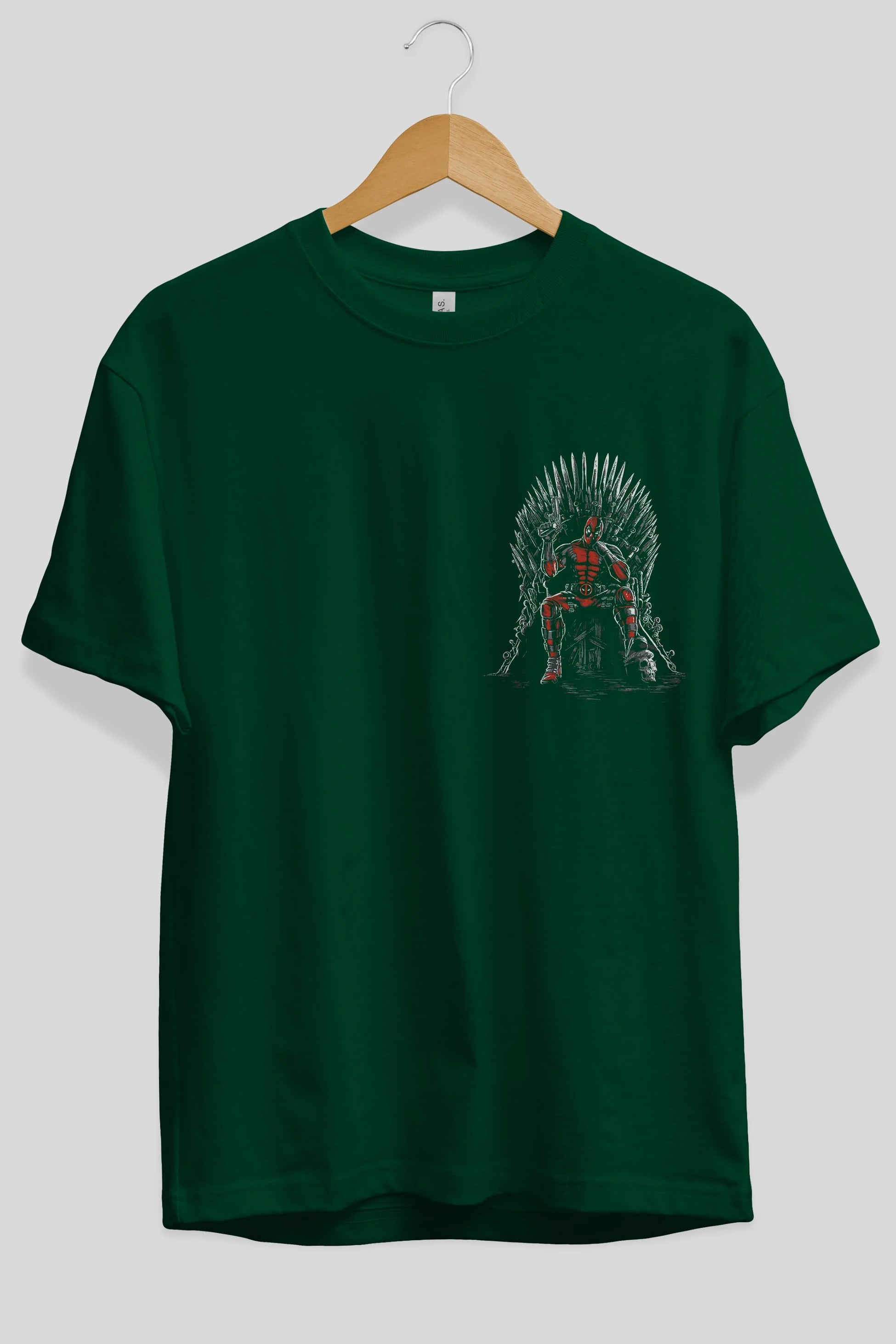 Deadpool (6) Ön Sol Baskılı Oversize t-shirt Erkek Kadın Unisex %100 Pamuk Bisiklet Yaka tişort