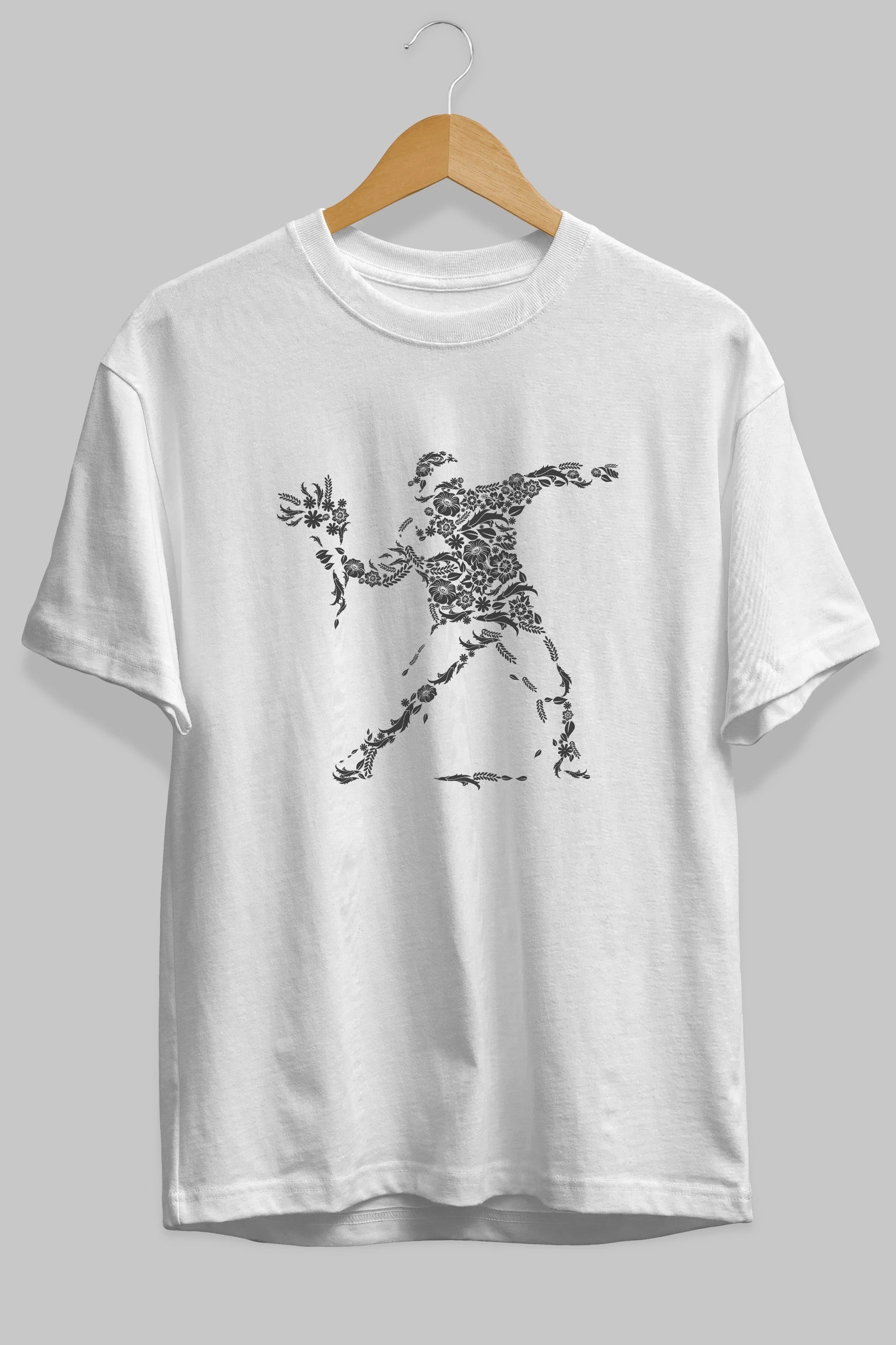 Flourish Vandalism Ön Baskılı Oversize t-shirt %100 pamuk Erkek Kadın Unisex