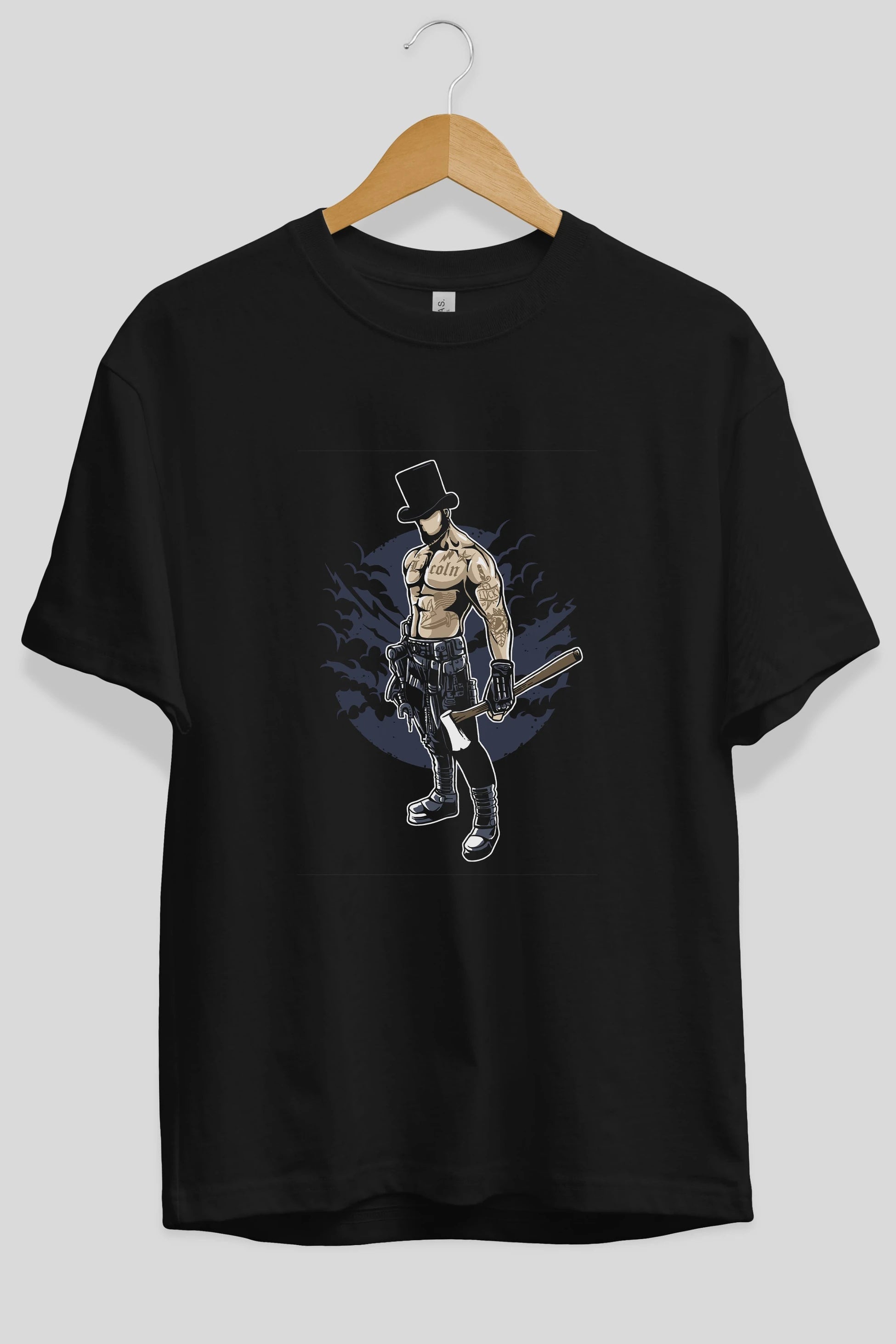 Lincoln Ön Baskılı Oversize t-shirt Erkek Kadın Unisex %100 Pamuk tişort