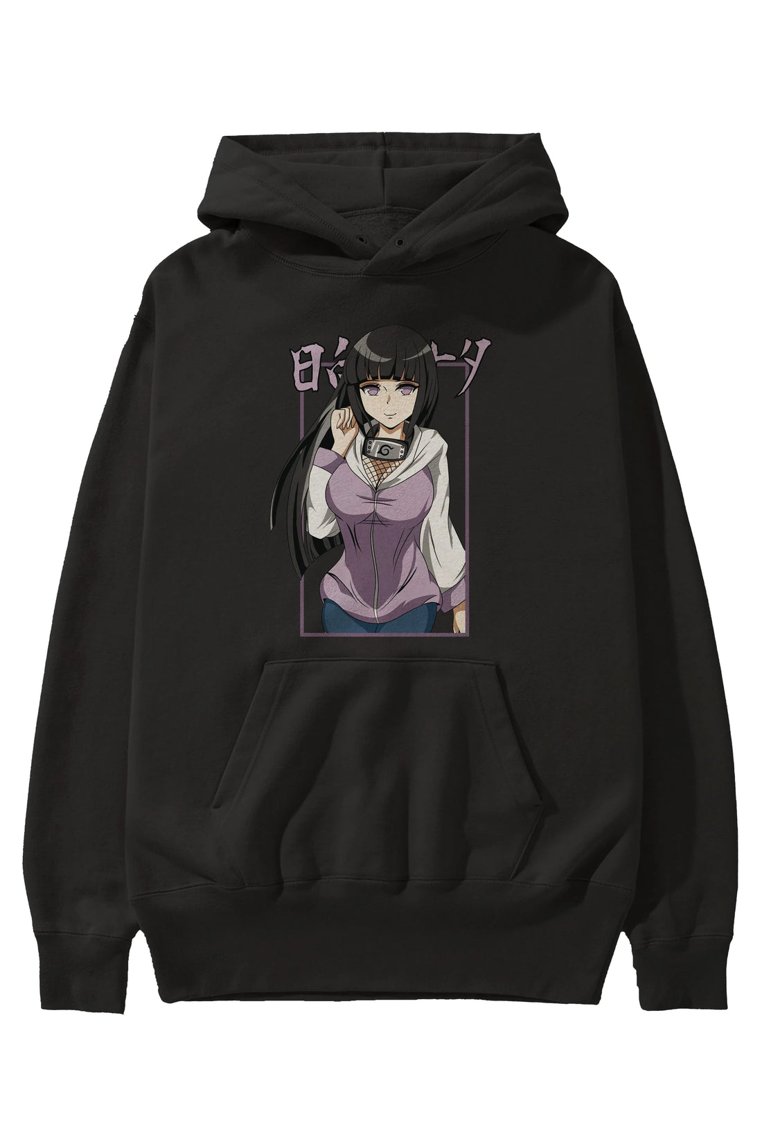 Hinata NARUTO Anime Ön Baskılı Hoodie Oversize Kapüşonlu Sweatshirt Erkek Kadın Unisex