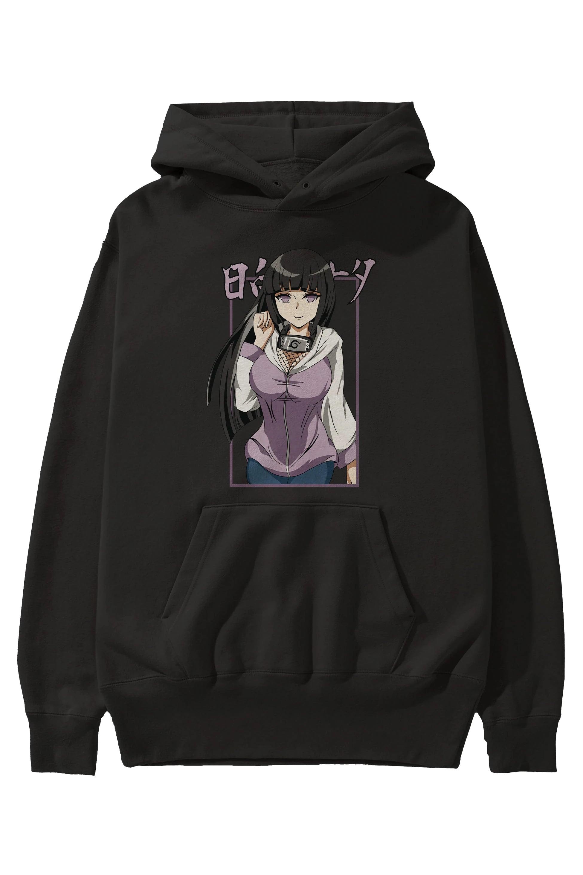 Hinata NARUTO Anime Ön Baskılı Hoodie Oversize Kapüşonlu Sweatshirt Erkek Kadın Unisex