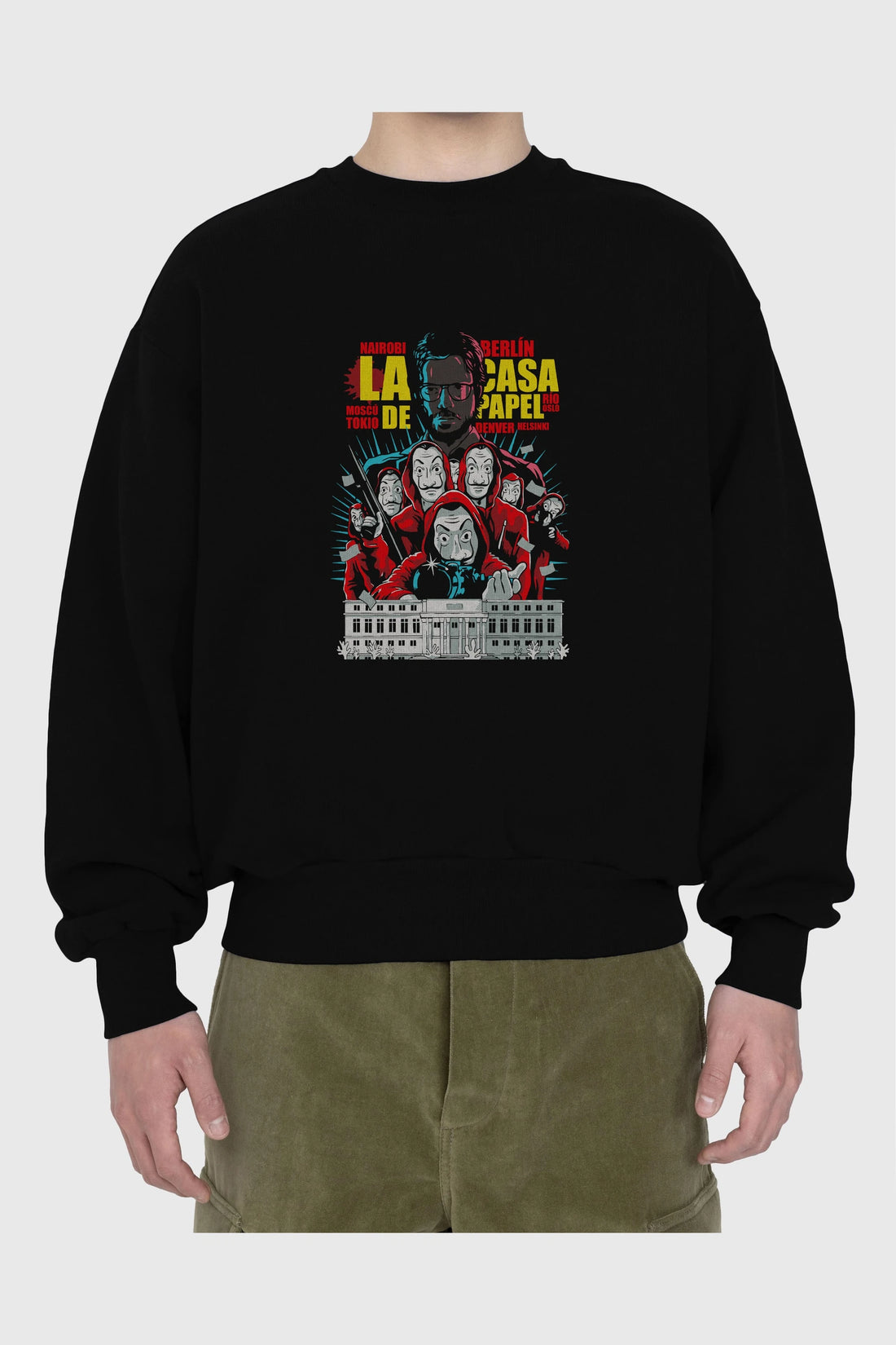 La Casa De Papel (6) Ön Baskılı Oversize Sweatshirt Erkek Kadın Unisex