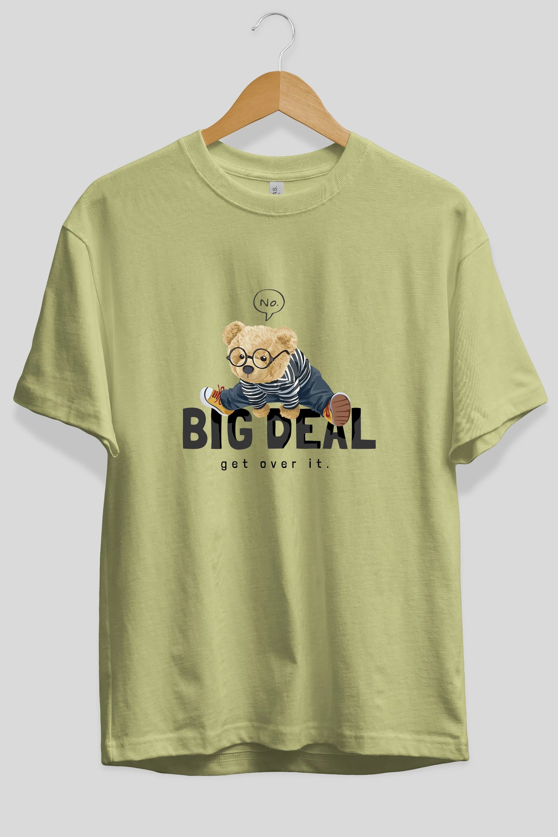 Teddy Bear Big Deal Ön Baskılı Oversize t-shirt Erkek Kadın Unisex %100 Pamuk