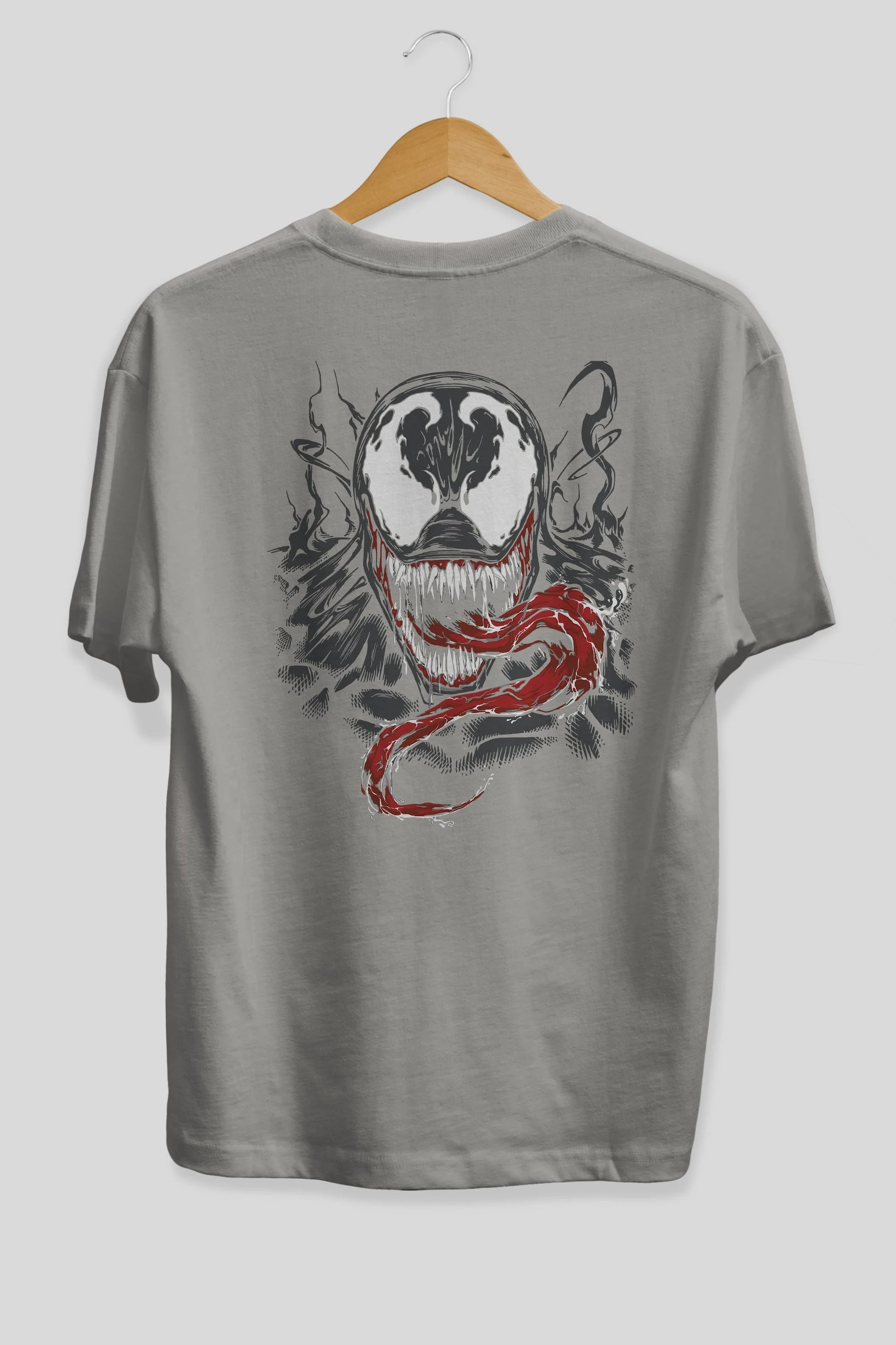 Venom (18) Arka Baskılı Oversize t-shirt Erkek Kadın Unisex %100 Pamuk Bisiklet Yaka tişort