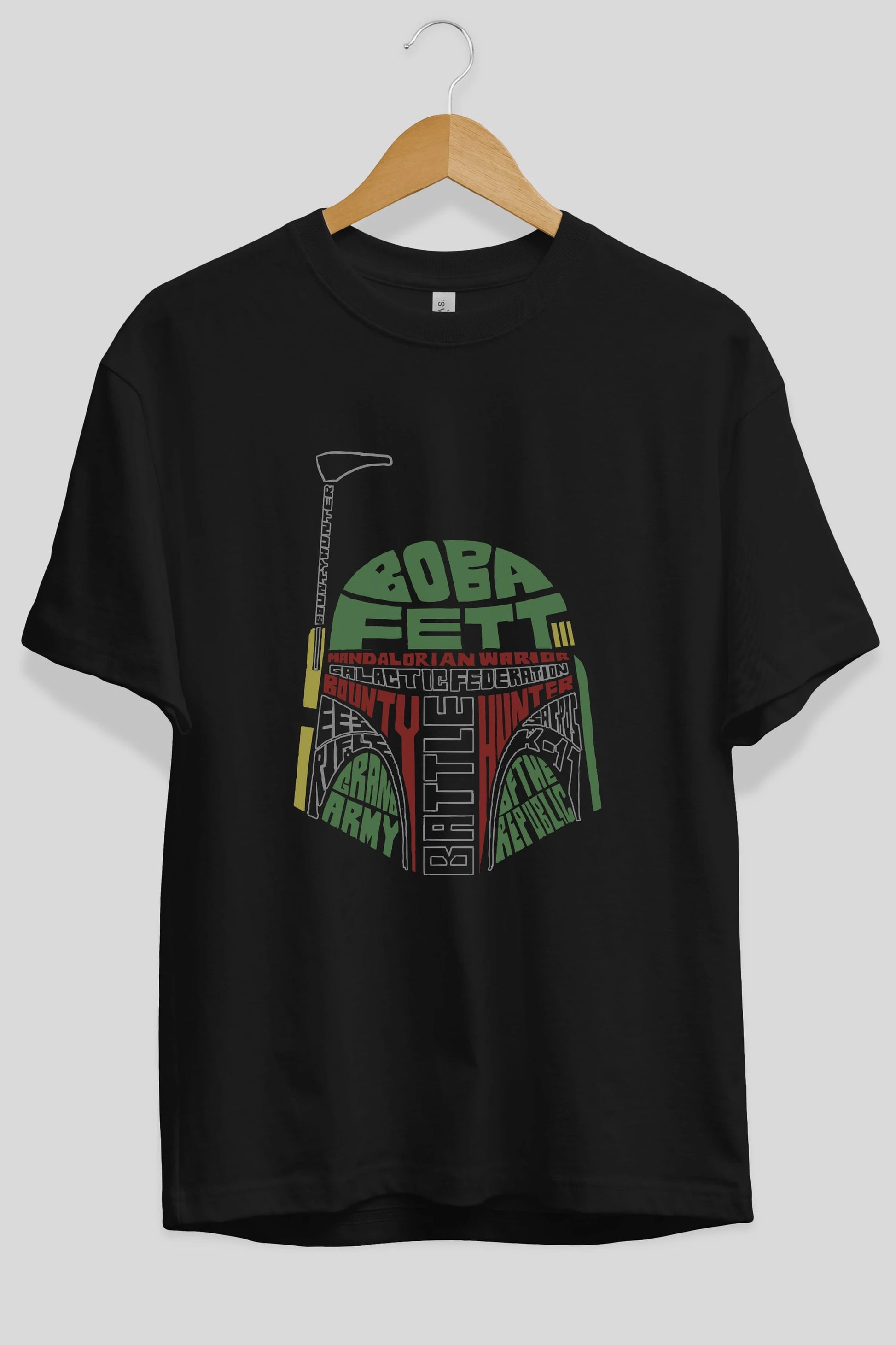 Boba Fett (2) Ön Baskılı Oversize t-shirt %100 pamuk Erkek Kadın Unisex