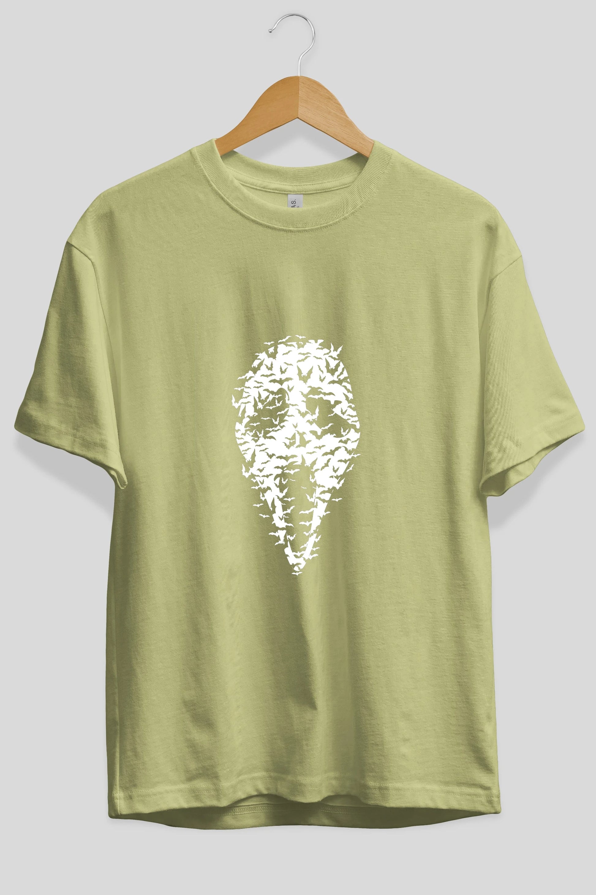 Ghost Face Bats Ön Baskılı Oversize t-shirt %100 pamuk Erkek Kadın Unisex