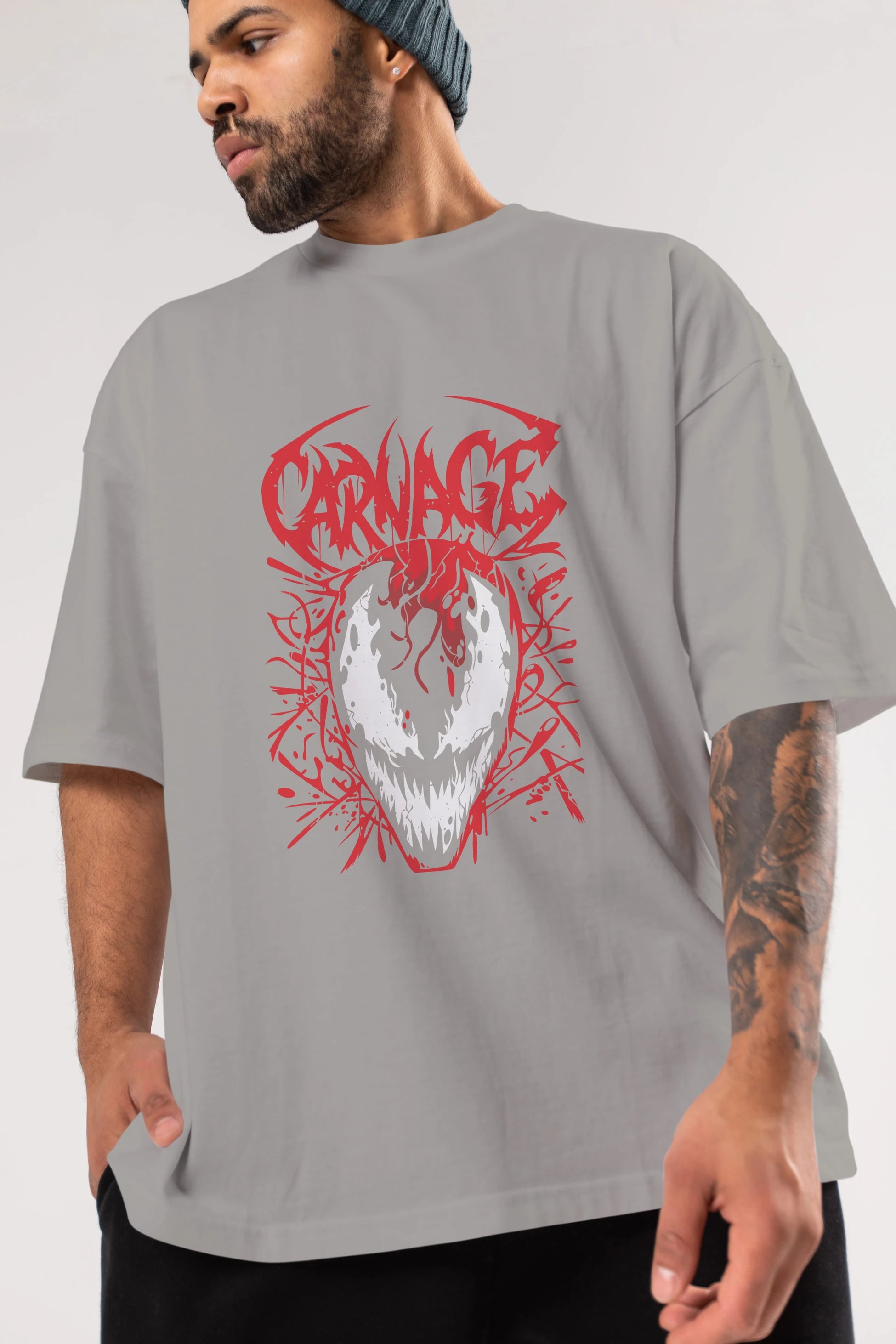 Venom (22) Ön Baskılı Oversize t-shirt Erkek Kadın Unisex %100 Pamuk Bisiklet Yaka tişort