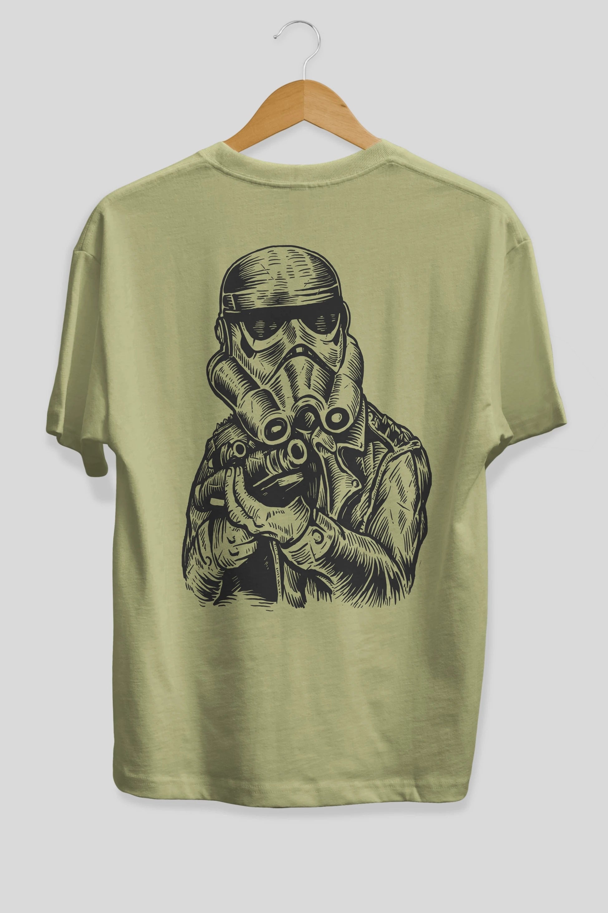Punktrooper Arka Baskılı Oversize t-shirt Erkek Kadın Unisex %100 Pamuk