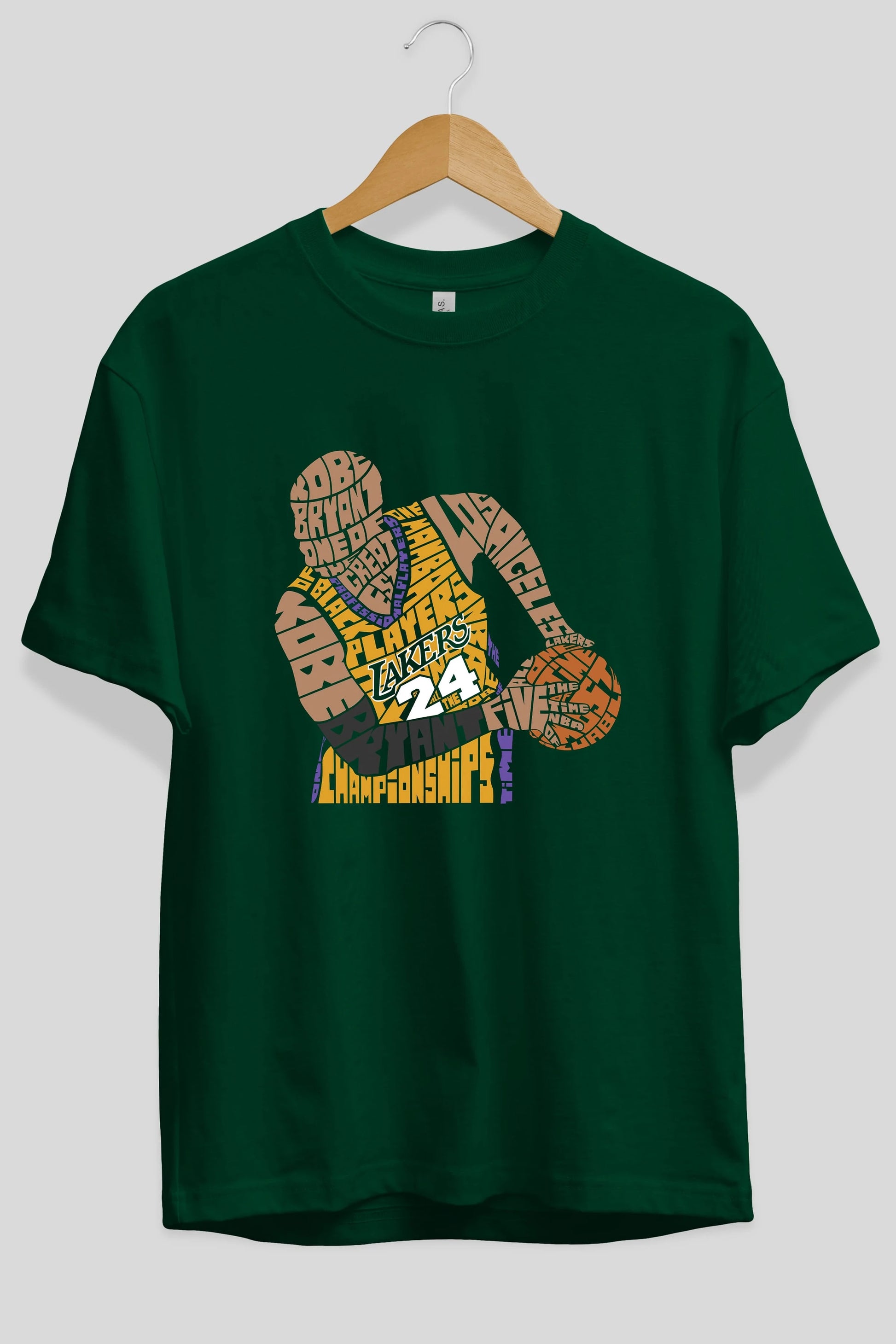 Kobe Bryant Ön Baskılı Oversize t-shirt %100 pamuk Erkek Kadın Unisex