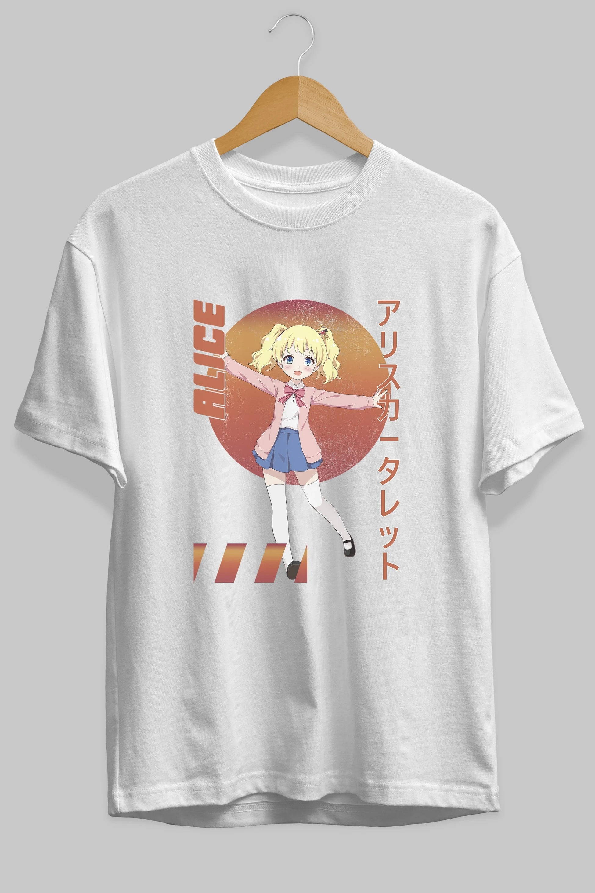 Alice Cartelet 15 Anime Ön Baskılı Oversize t-shirt %100 pamuk Erkek Kadın Unisex