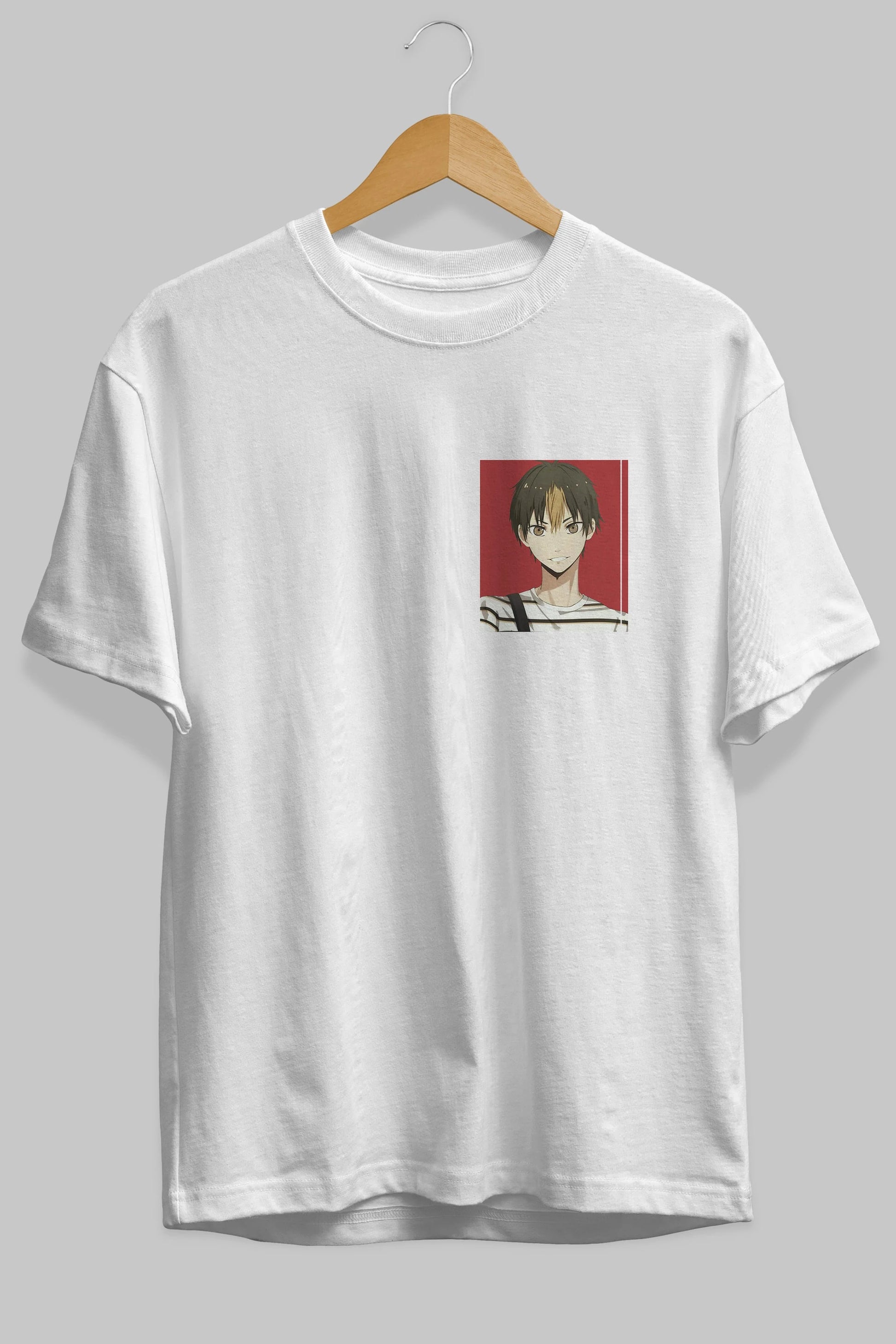 Yuu Nishinoya 1 Ön Sol Baskılı Oversize t-shirt Erkek Kadın Unisex %100 Pamuk Bisiklet Yaka tişort