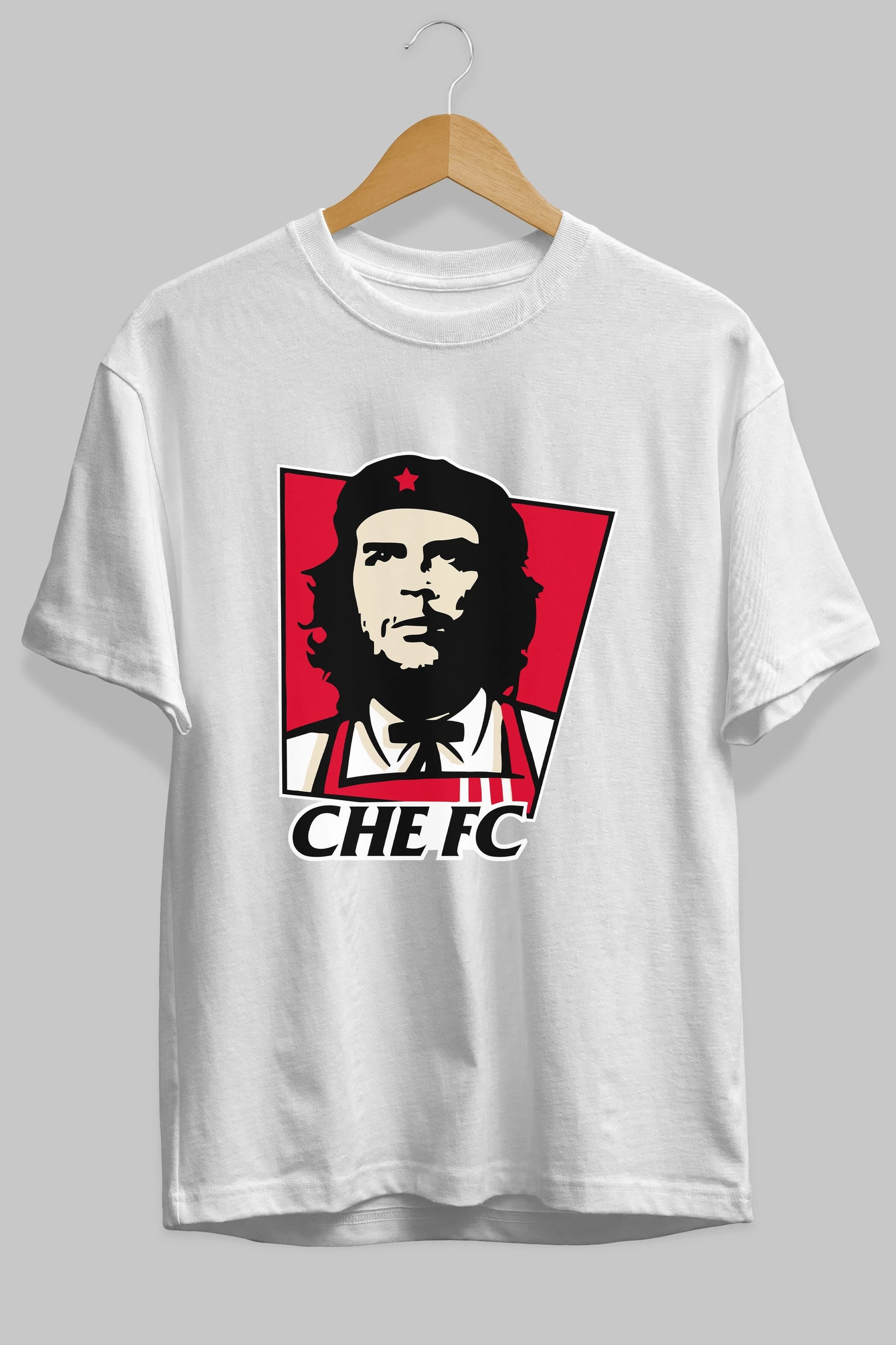 Che FC Ön Baskılı Oversize t-shirt Erkek Kadın Unisex %100 Pamuk Bisiklet Yaka tişort