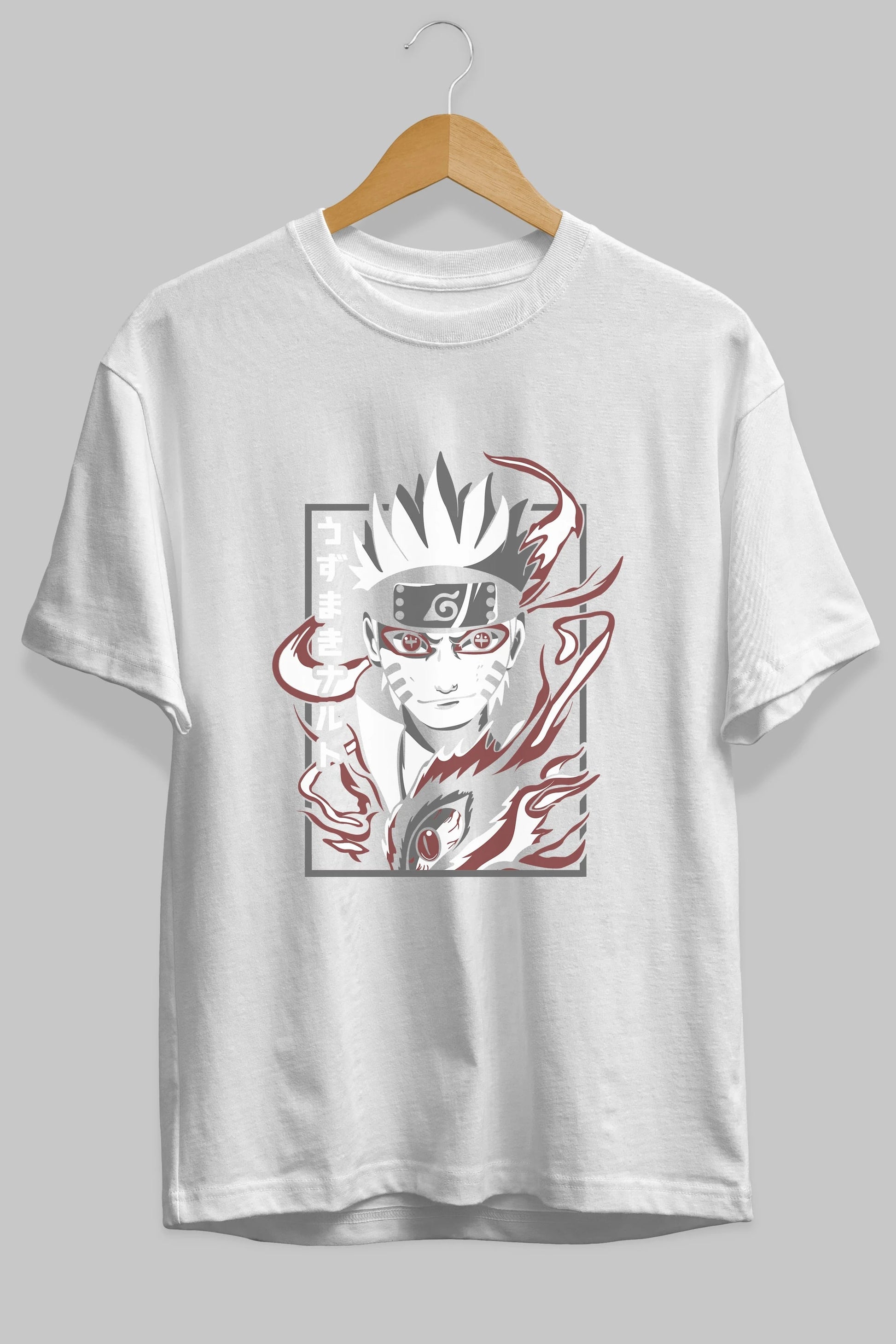NarutoMod Anime Ön Baskılı Oversize t-shirt %100 pamuk Erkek Kadın Unisex