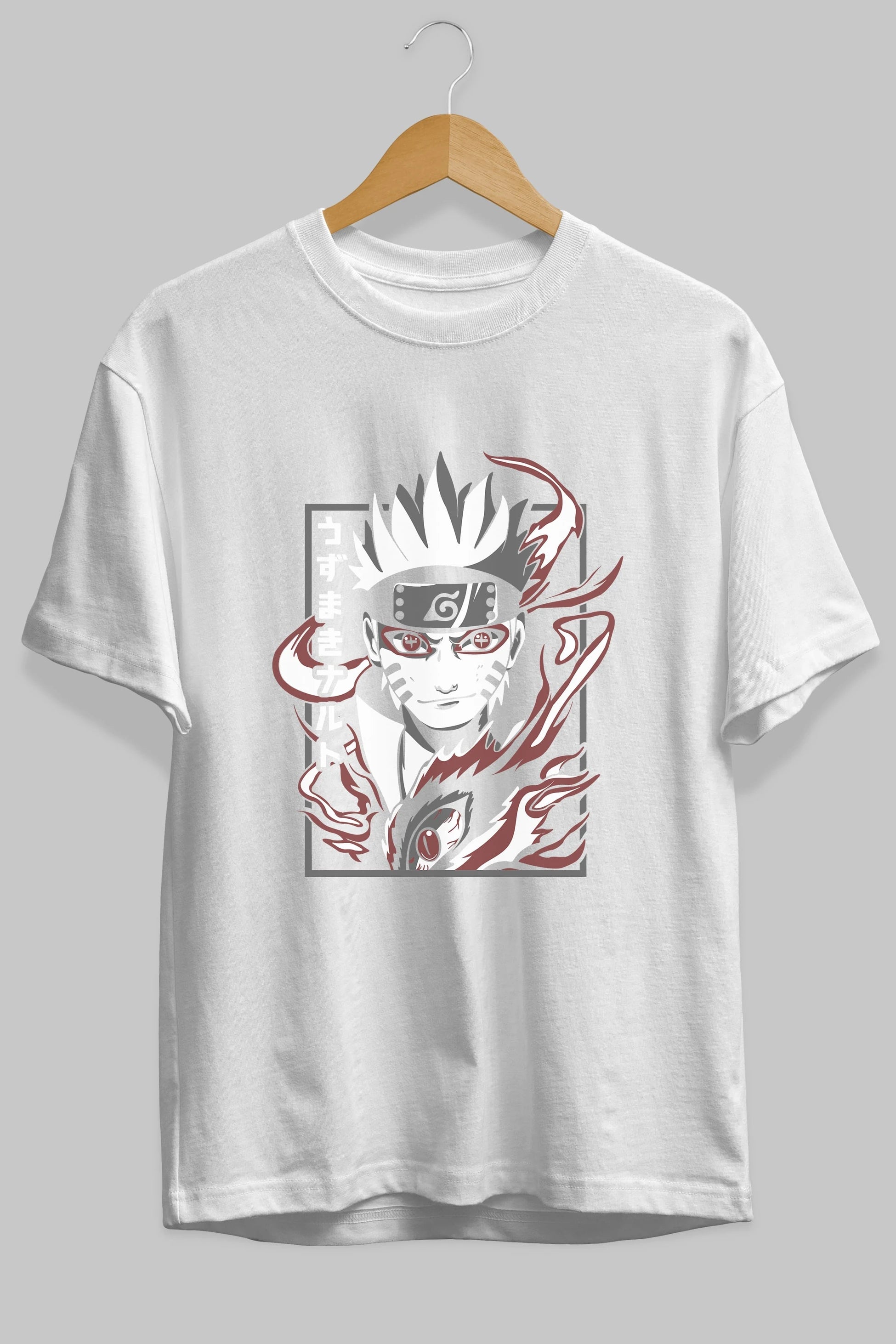 NarutoMod Anime Ön Baskılı Oversize t-shirt %100 pamuk Erkek Kadın Unisex