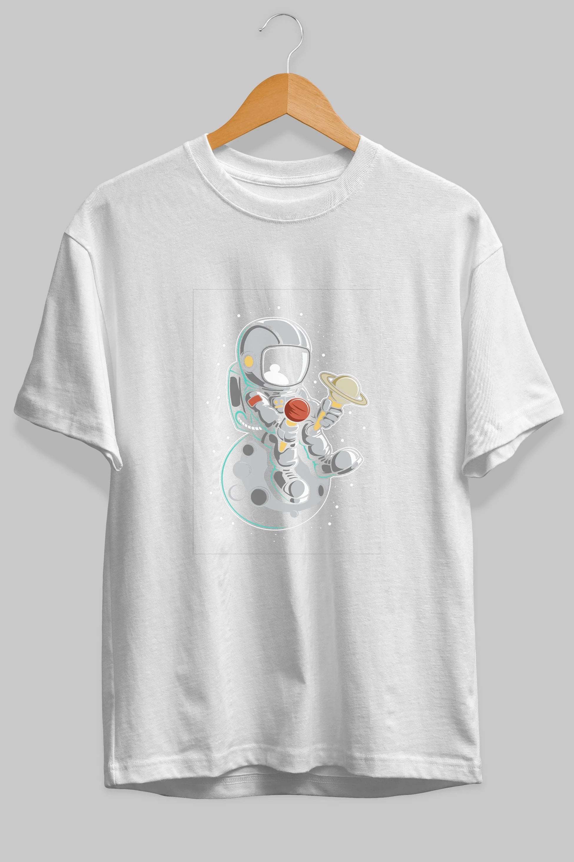 Astronaut Ice Cream (2) Ön Baskılı Oversize t-shirt Erkek Kadın Unisex