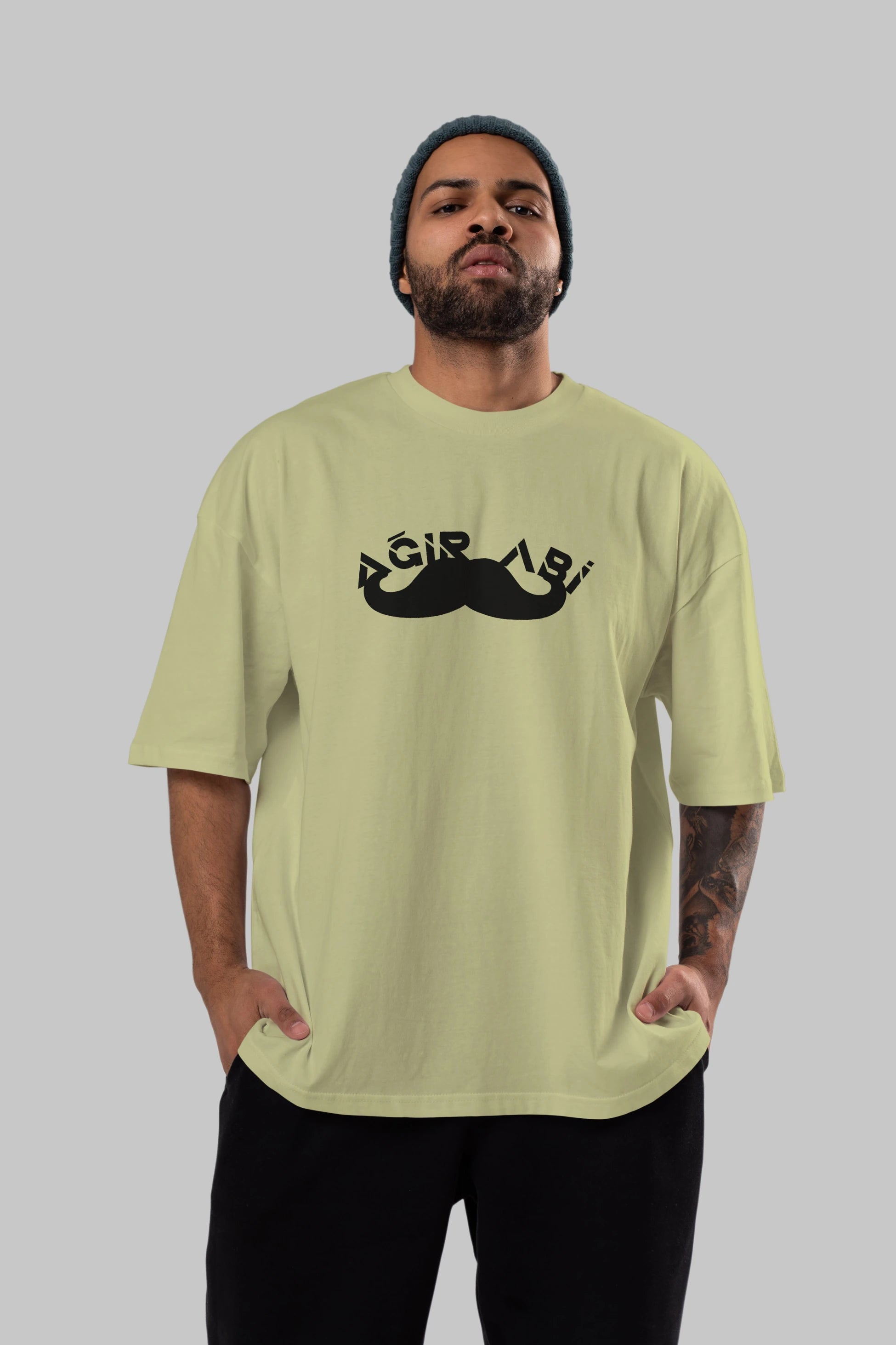 Ağır Abi Ön Baskılı Oversize t-shirt %100 pamuk Erkek Kadın Unisex