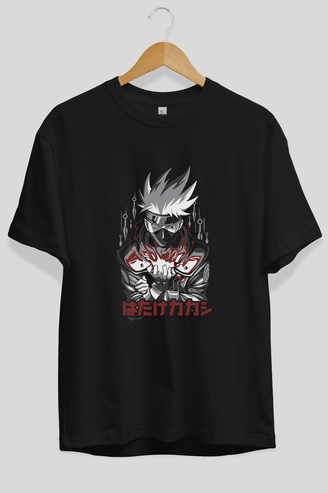 KAKASHI HATAKE NARUTO 1 Anime Ön Baskılı Oversize t-shirt %100 pamuk Erkek Kadın Unisex