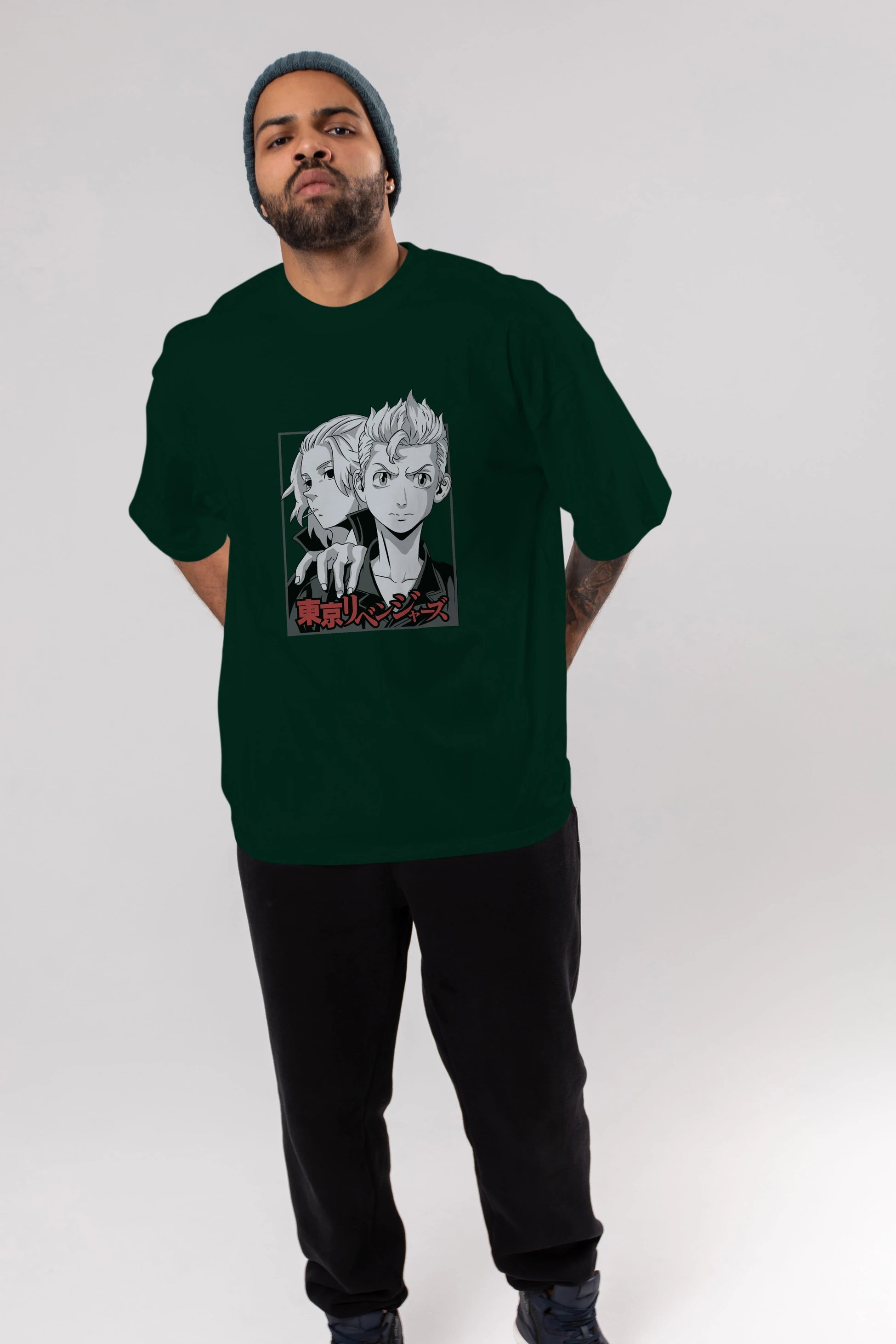 TOKYO REVENGERS Anime Ön Baskılı Oversize t-shirt %100 pamuk Erkek Kadın Unisex