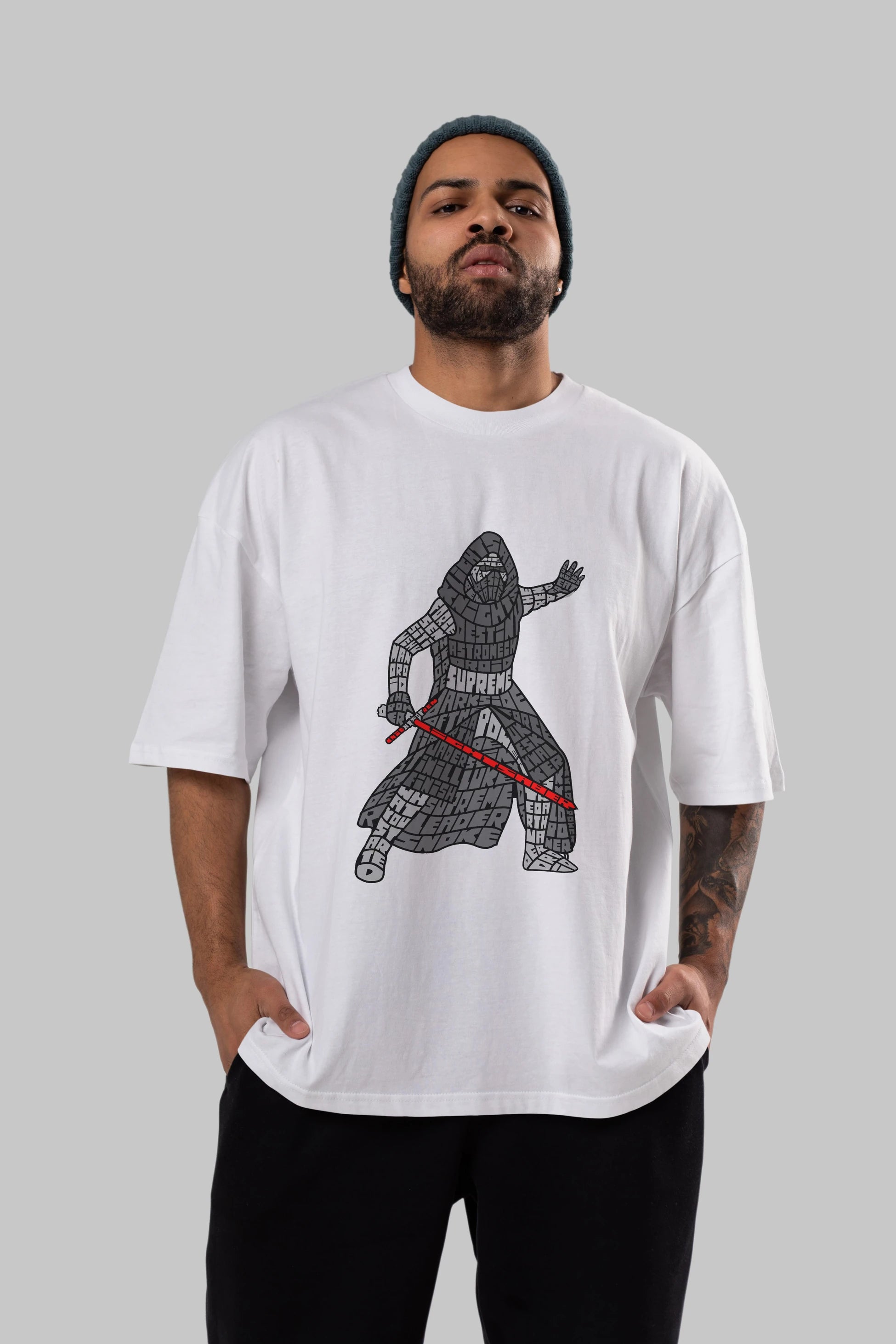 Kylo Ön Baskılı Oversize t-shirt %100 pamuk Erkek Kadın Unisex