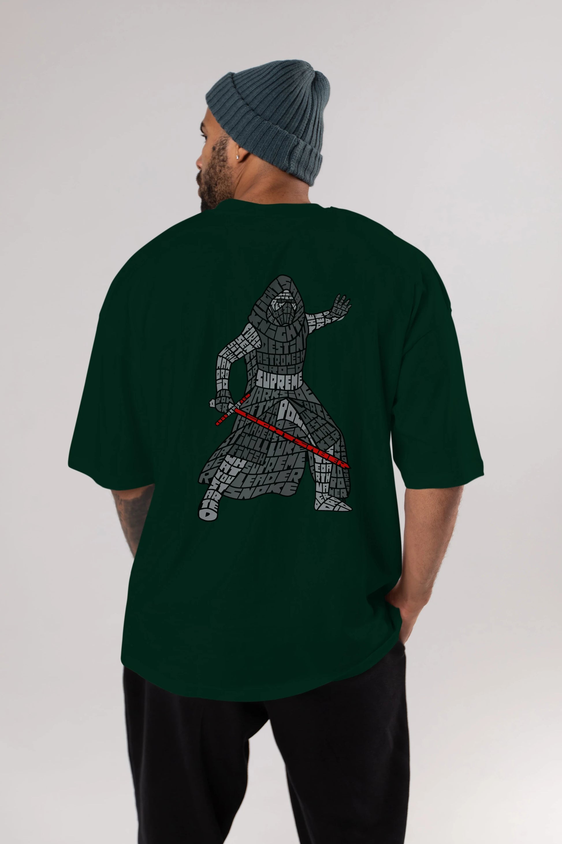 Kylo Arka Baskılı Oversize t-shirt %100 pamuk Erkek Kadın Unisex