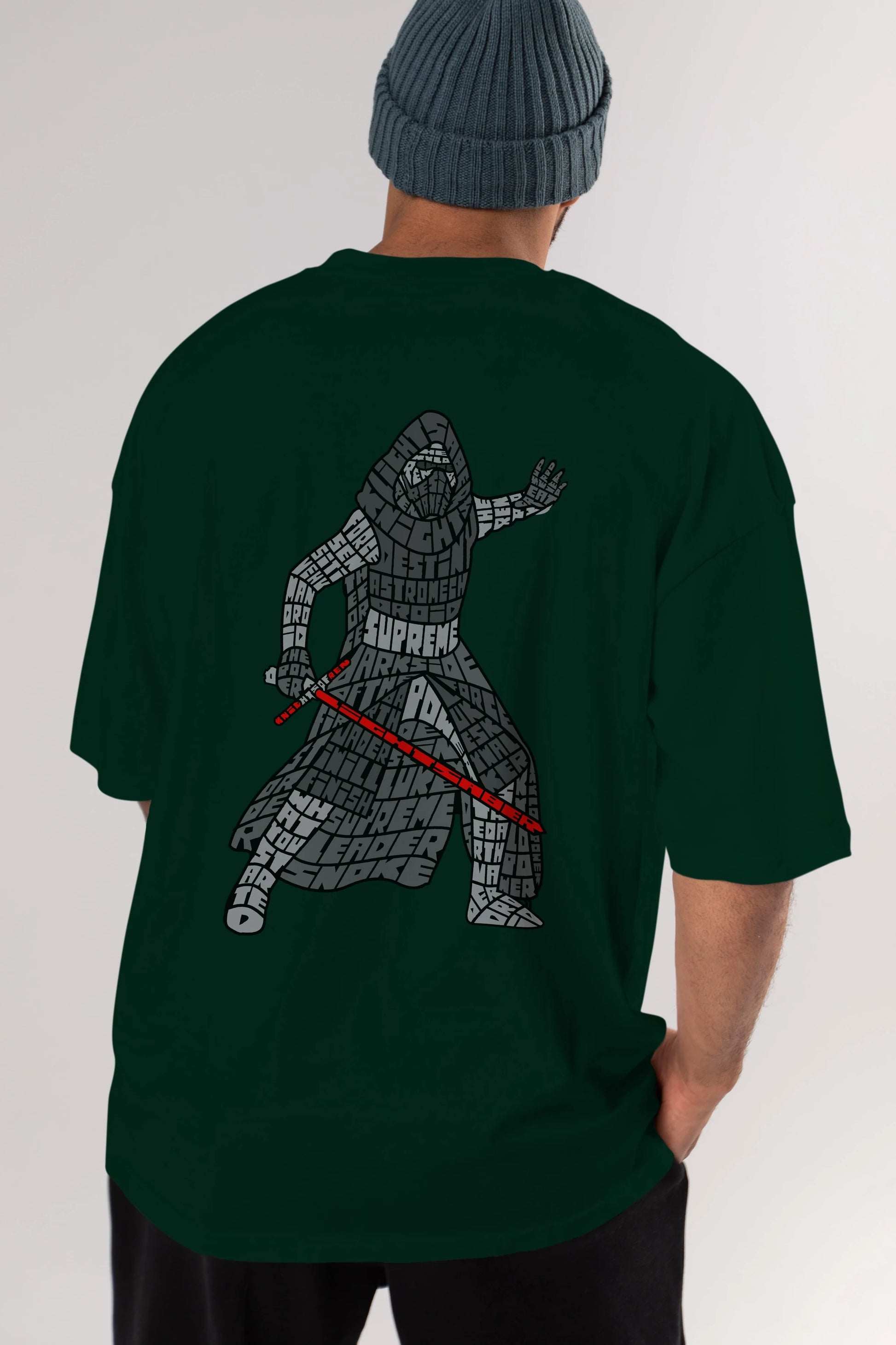 Kylo Arka Baskılı Oversize t-shirt %100 pamuk Erkek Kadın Unisex