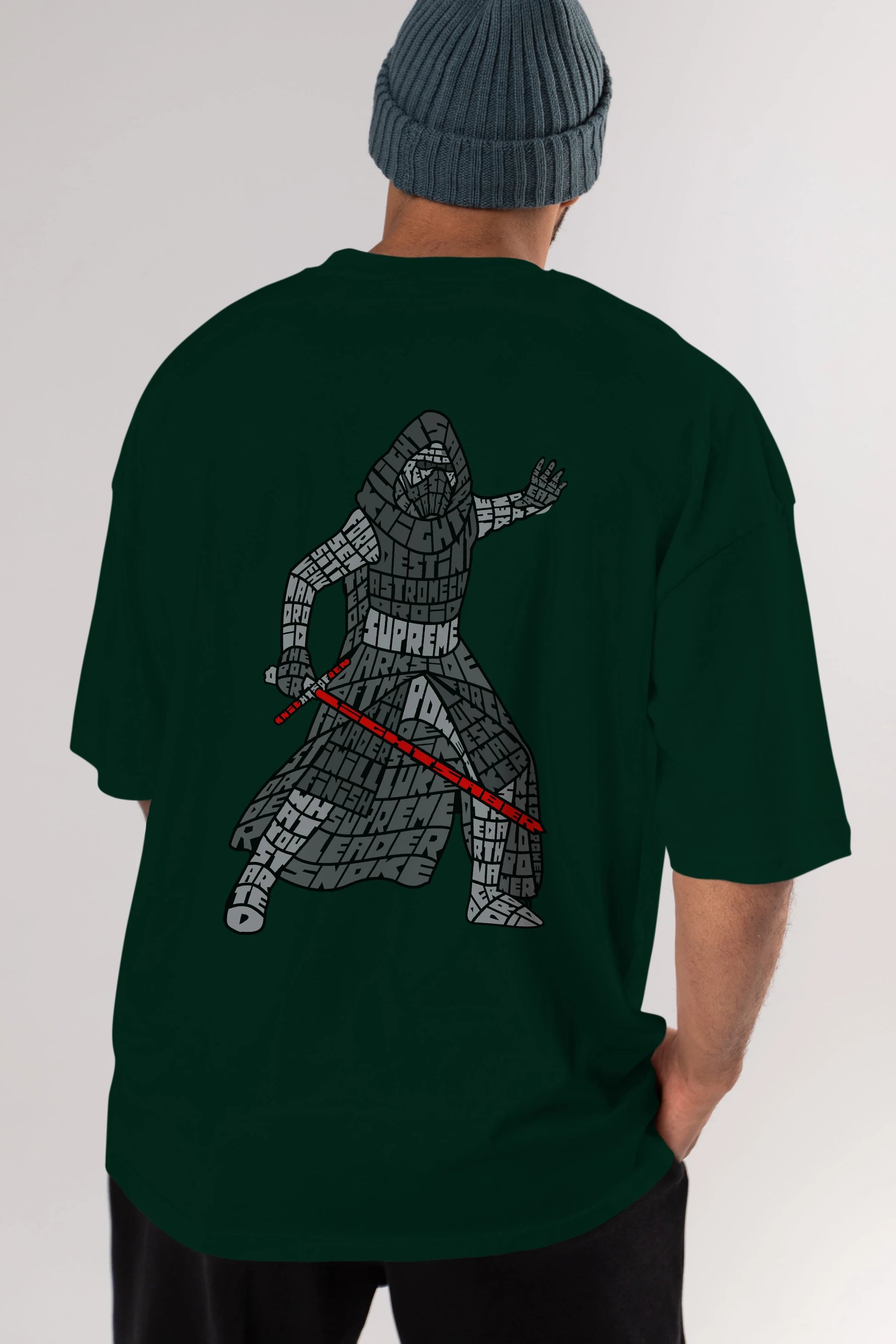 Kylo Arka Baskılı Oversize t-shirt %100 pamuk Erkek Kadın Unisex
