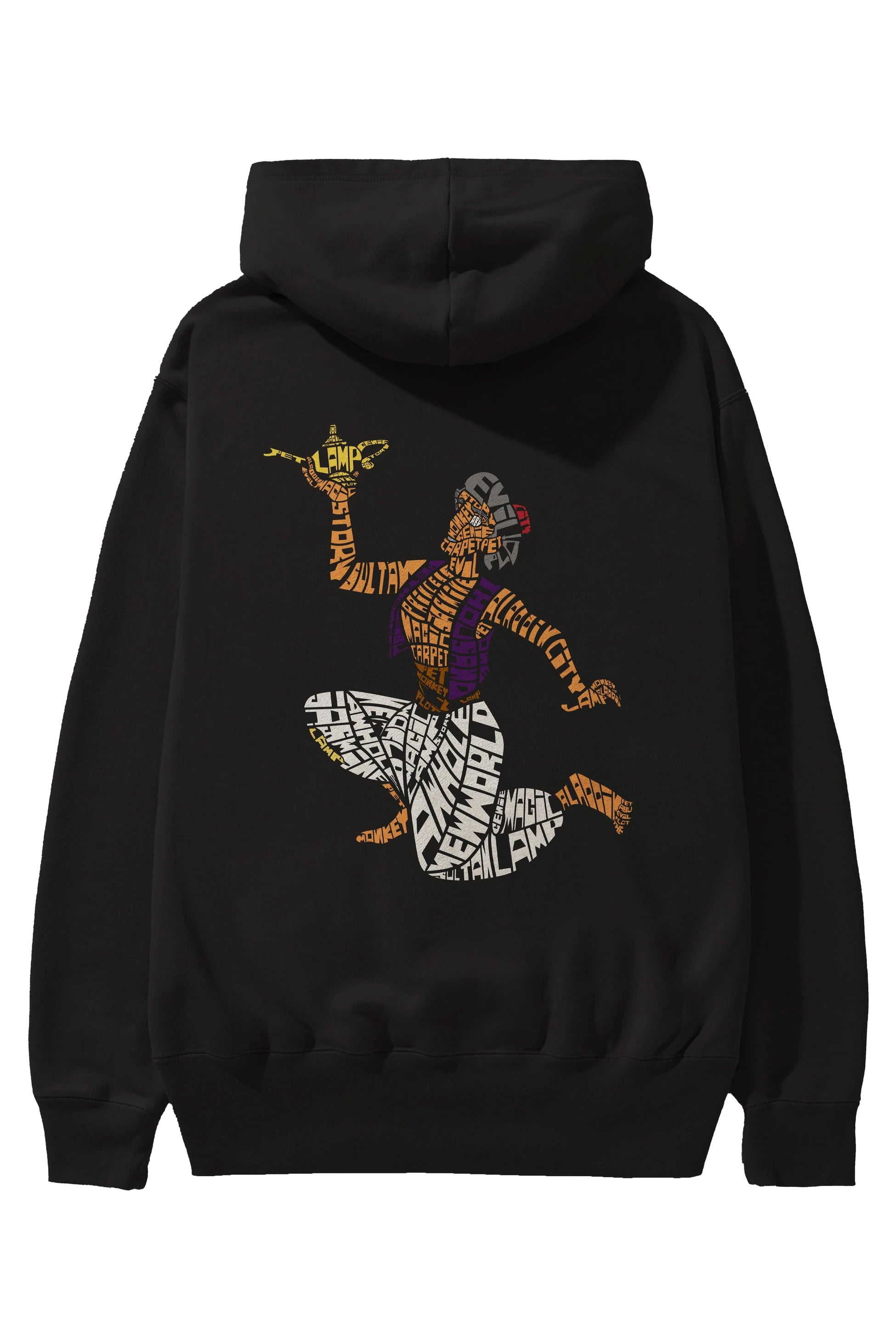Aladdin Arka Baskılı Hoodie Oversize Kapüşonlu Sweatshirt Erkek Kadın Unisex