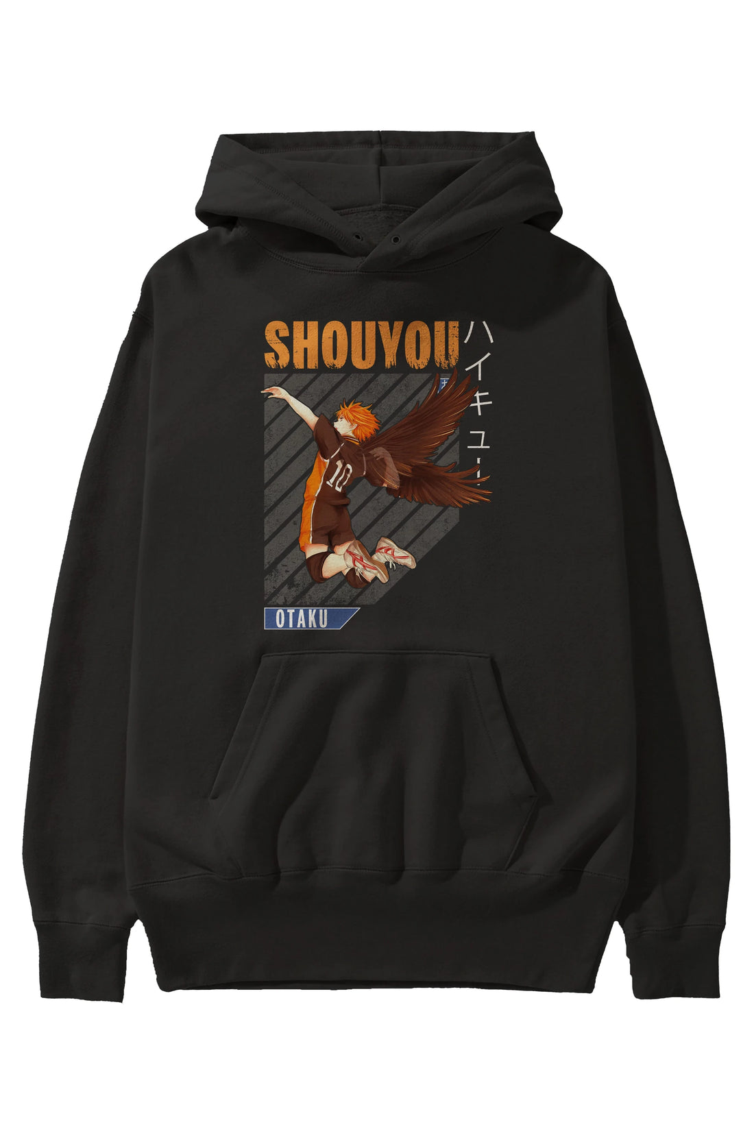 Shouyou Hinata 10 Anime Ön Baskılı Hoodie Oversize Kapüşonlu Sweatshirt Erkek Kadın Unisex