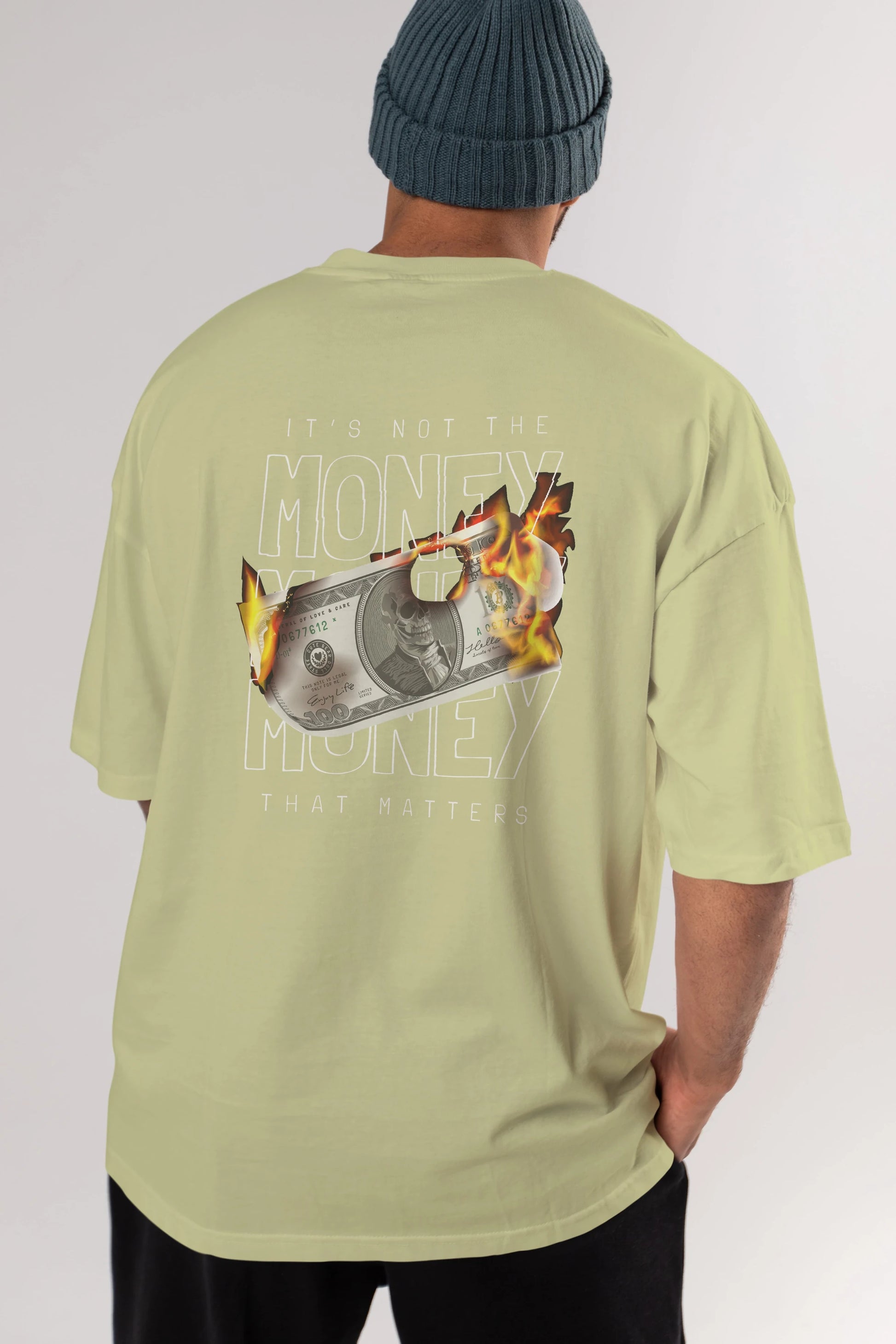 Teddy Bear Its Not The Money Arka Baskılı Oversize t-shirt Erkek Kadın Unisex %100 Pamuk