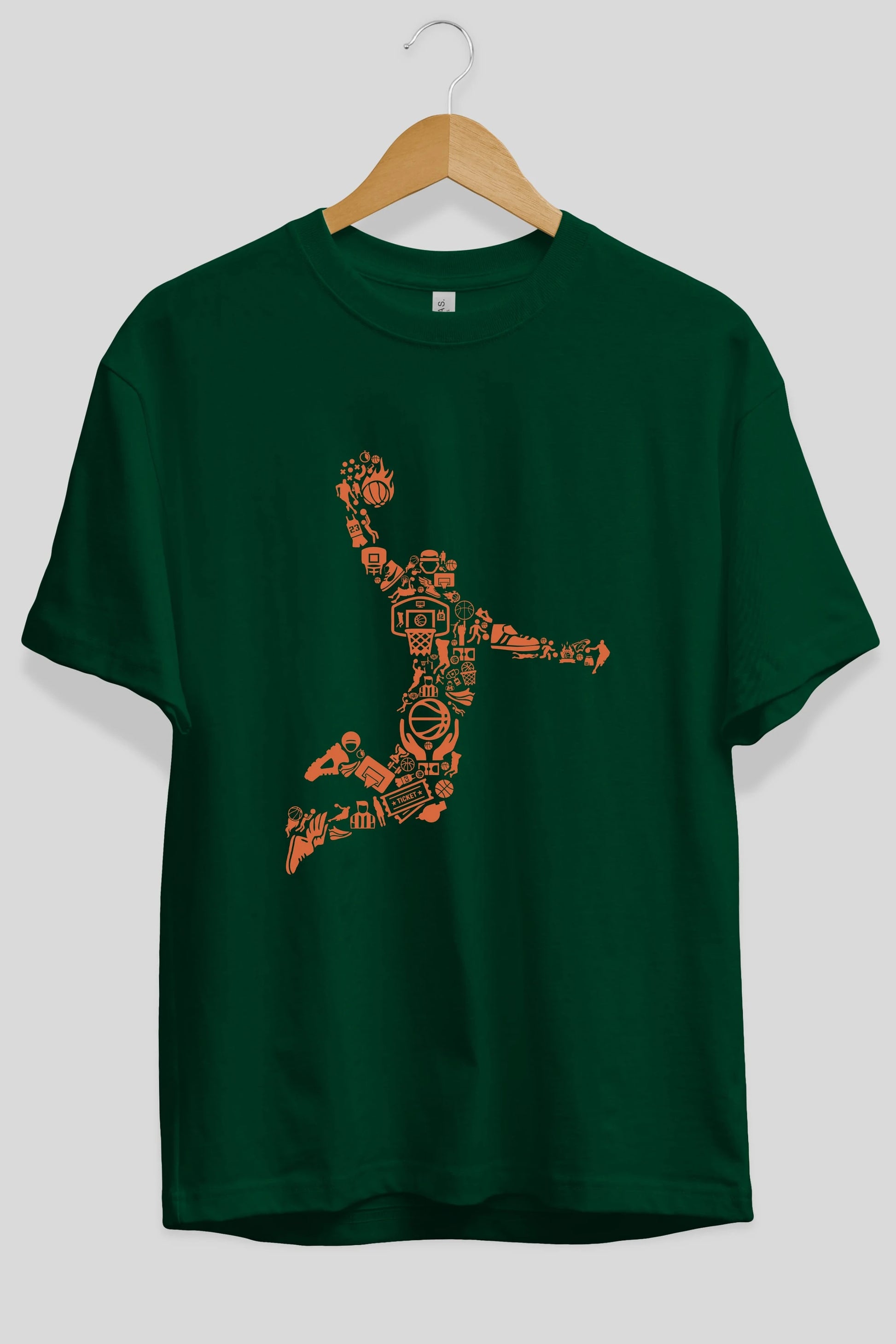 Basketball Player Ön Baskılı Oversize t-shirt %100 pamuk Erkek Kadın Unisex