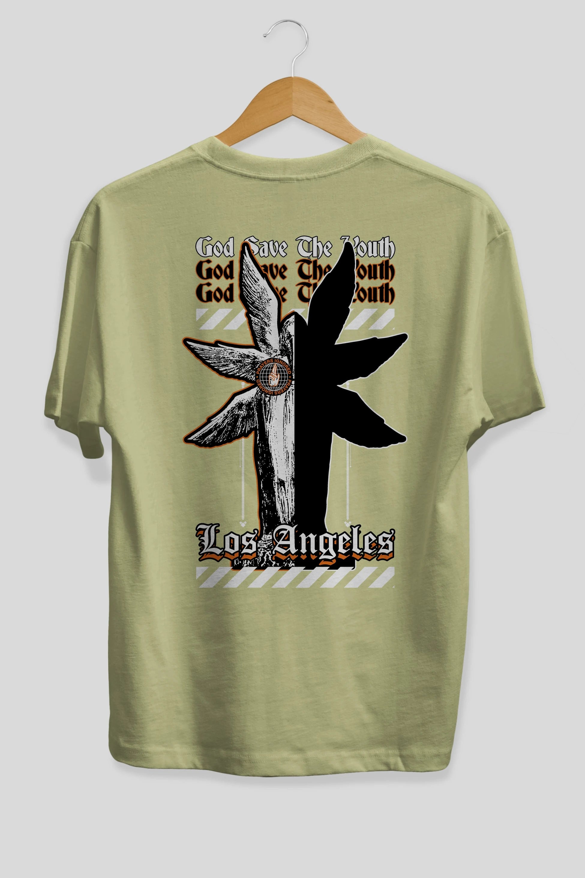 God Save The Youth Arka Baskılı Oversize t-shirt Erkek Kadın Unisex