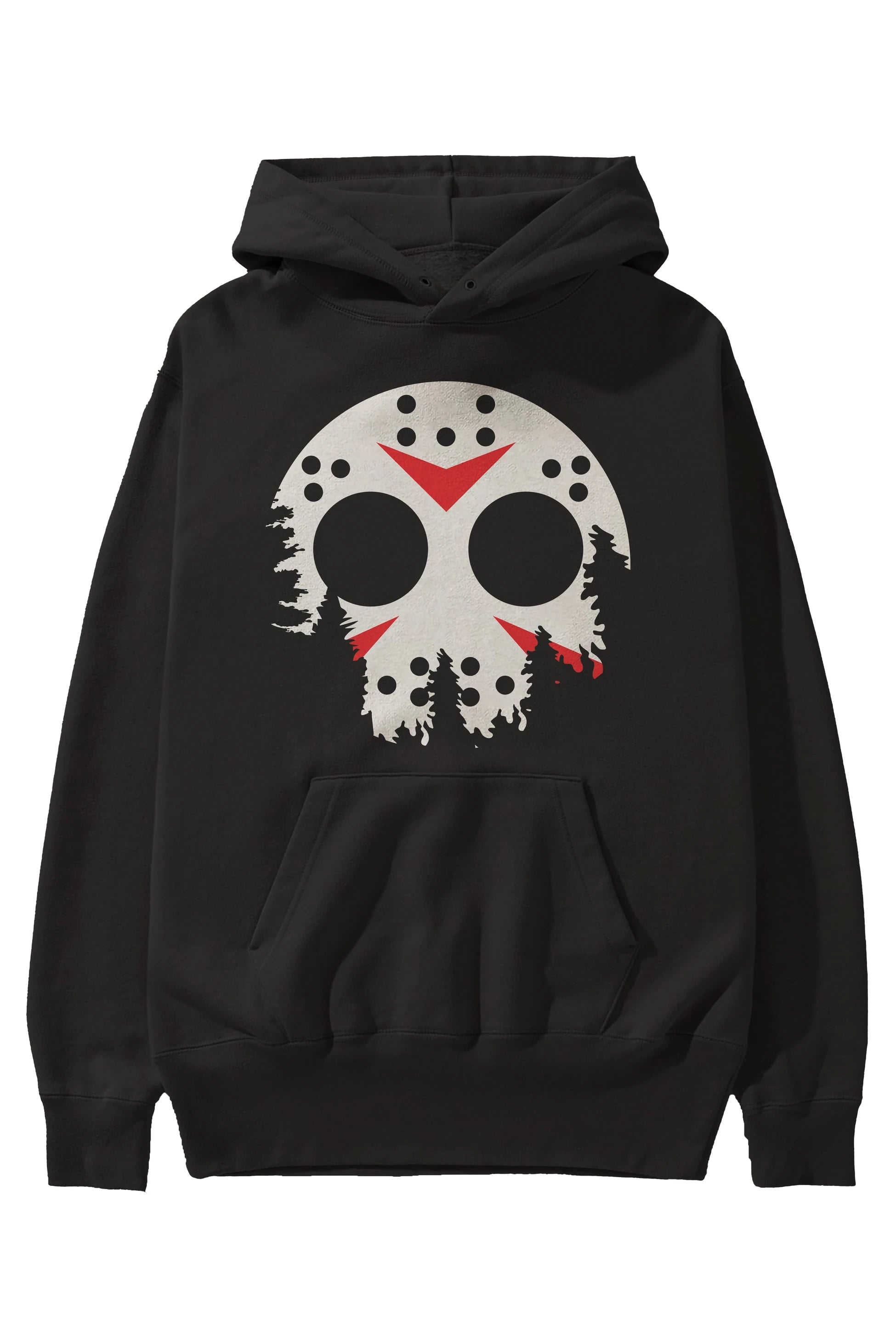 Jason Moon Ön Baskılı Hoodie Oversize Kapüşonlu Sweatshirt Erkek Kadın Unisex