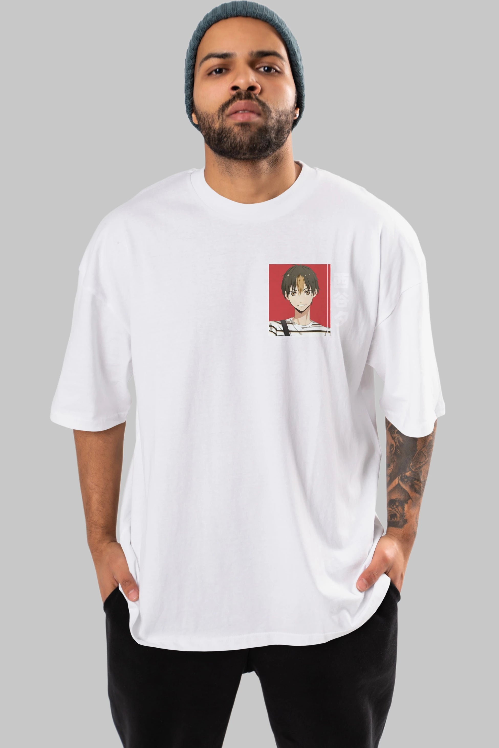 Yuu Nishinoya 1 Ön Sol Baskılı Oversize t-shirt Erkek Kadın Unisex %100 Pamuk Bisiklet Yaka tişort