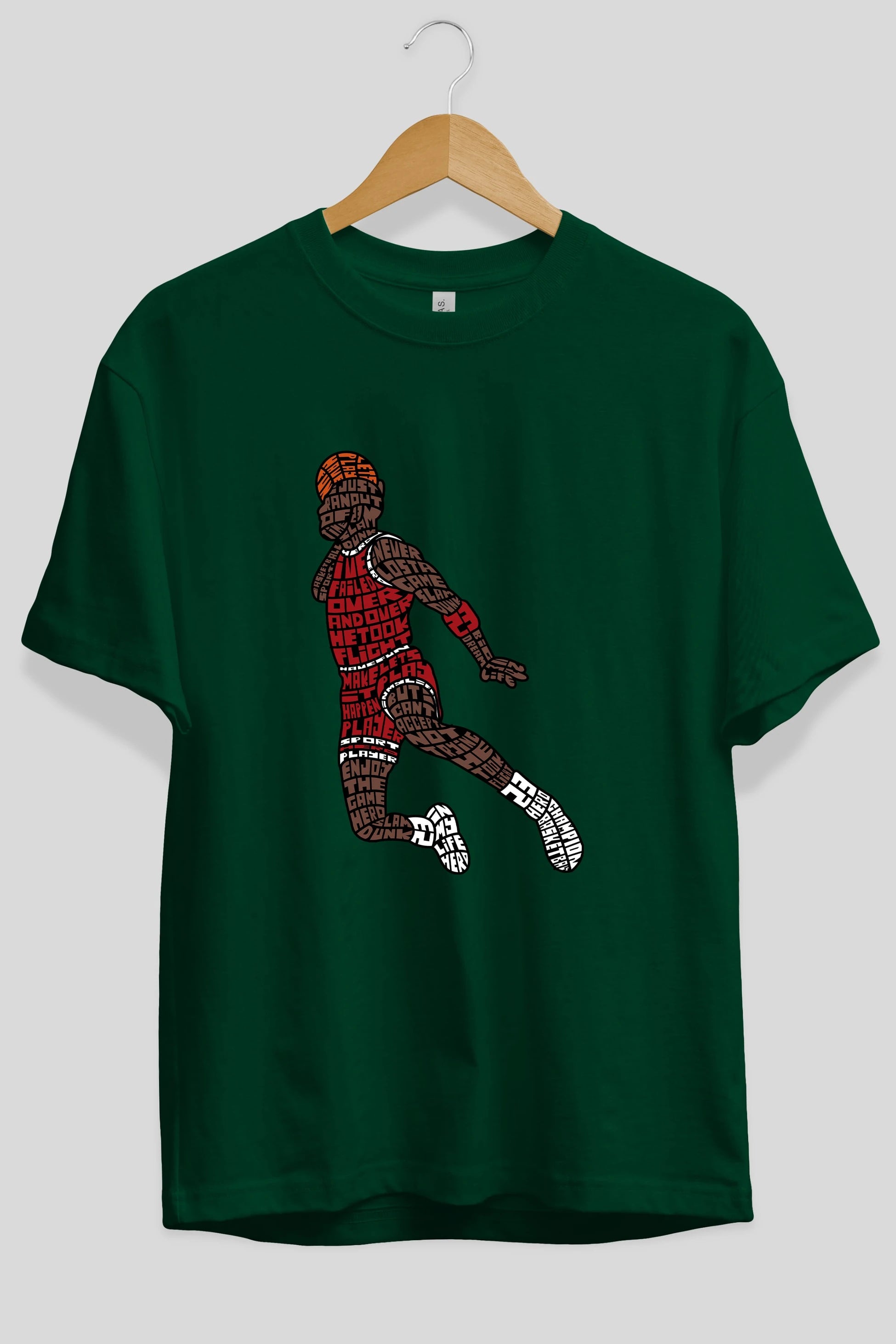 Slamdunk Ön Baskılı Oversize t-shirt %100 pamuk Erkek Kadın Unisex