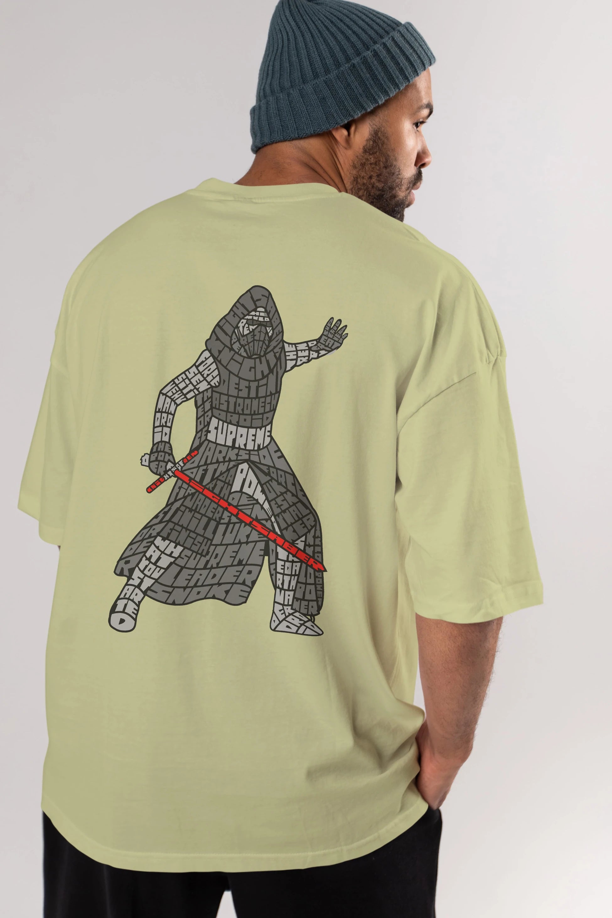 Kylo Arka Baskılı Oversize t-shirt %100 pamuk Erkek Kadın Unisex