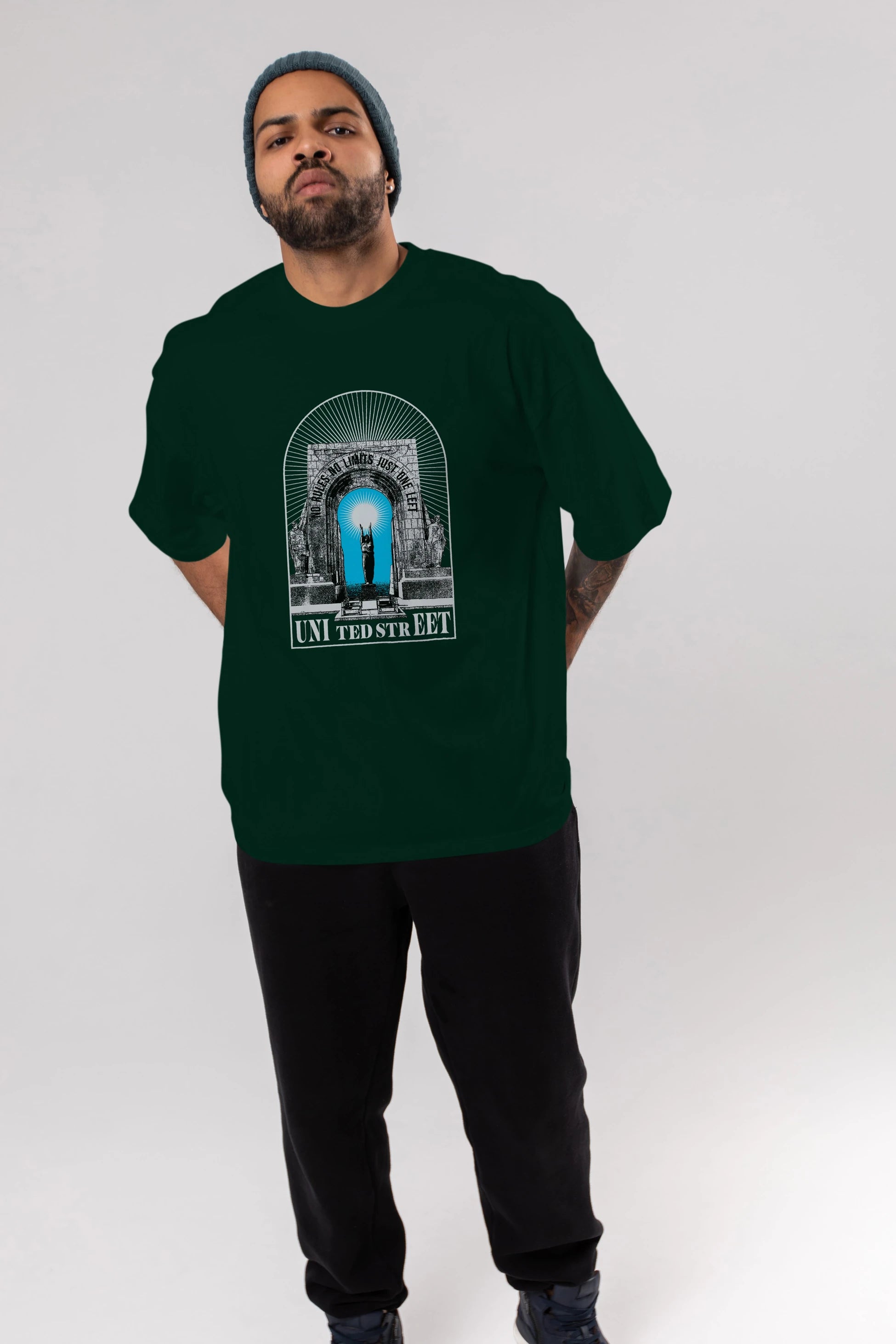 No Rules No Limits Ön Baskılı Oversize t-shirt Erkek Kadın Unisex