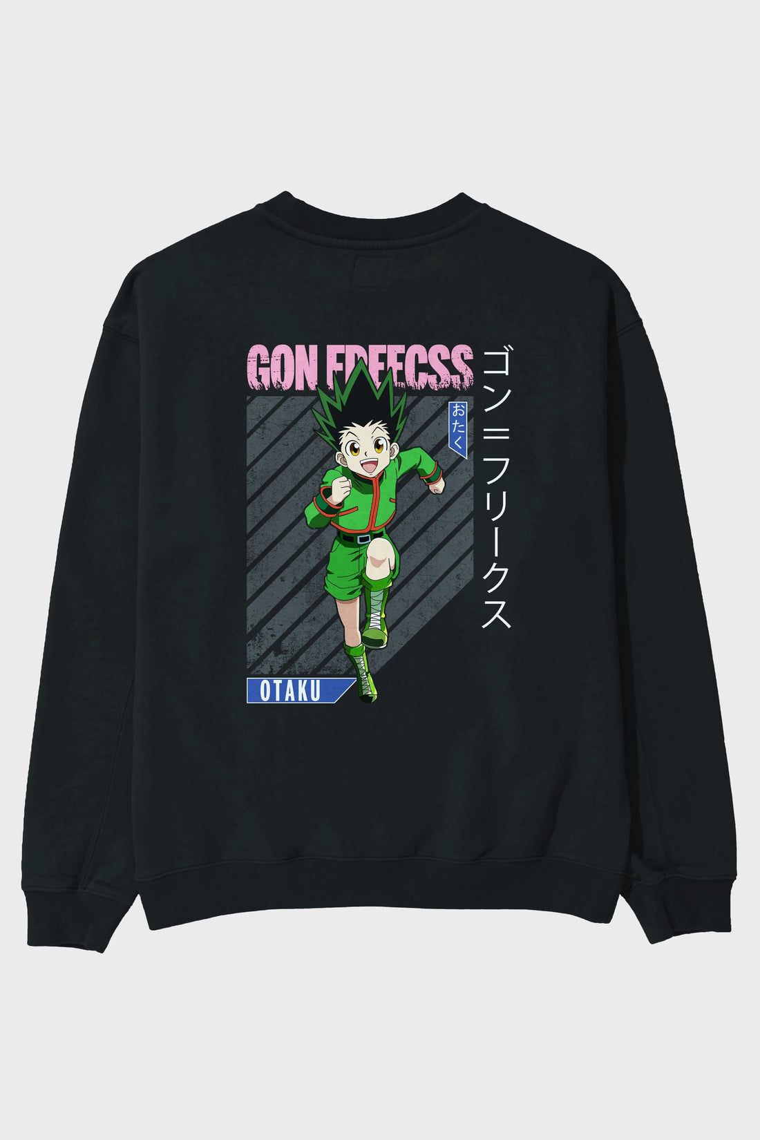 Gon Freecss HUNTER X HUNTER Anime Arka Baskılı Oversize Sweatshirt Erkek Kadın Unisex