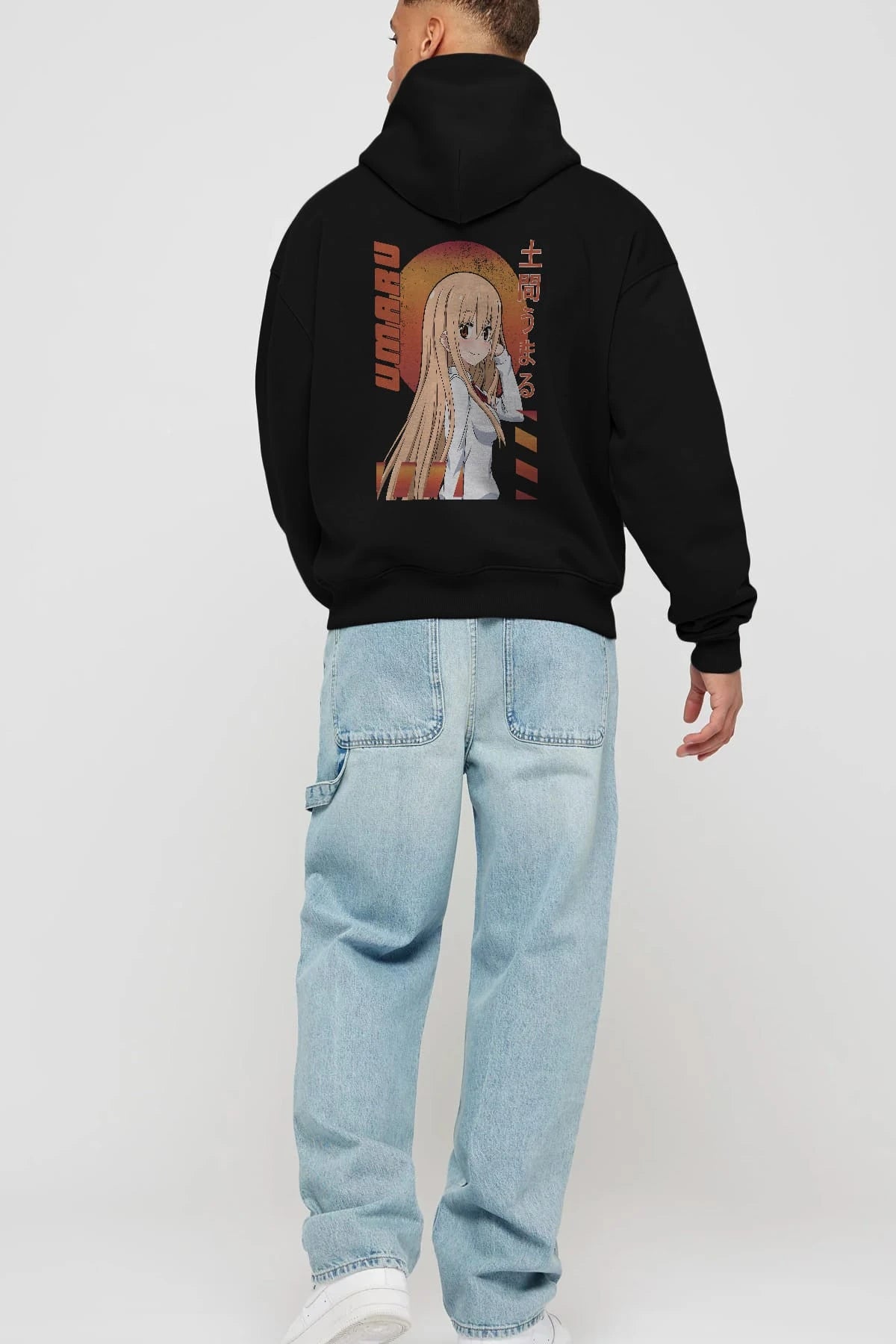 Umaru Doma 5 Anime Arka Baskılı Hoodie Oversize Kapüşonlu Sweatshirt Erkek Kadın Unisex