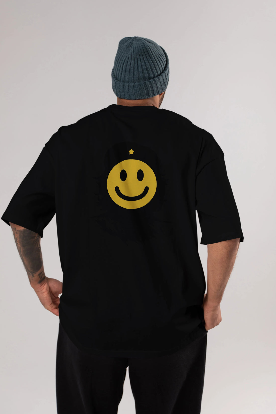 Che Smile Arka Baskılı Oversize t-shirt %100 pamuk Erkek Kadın Unisex