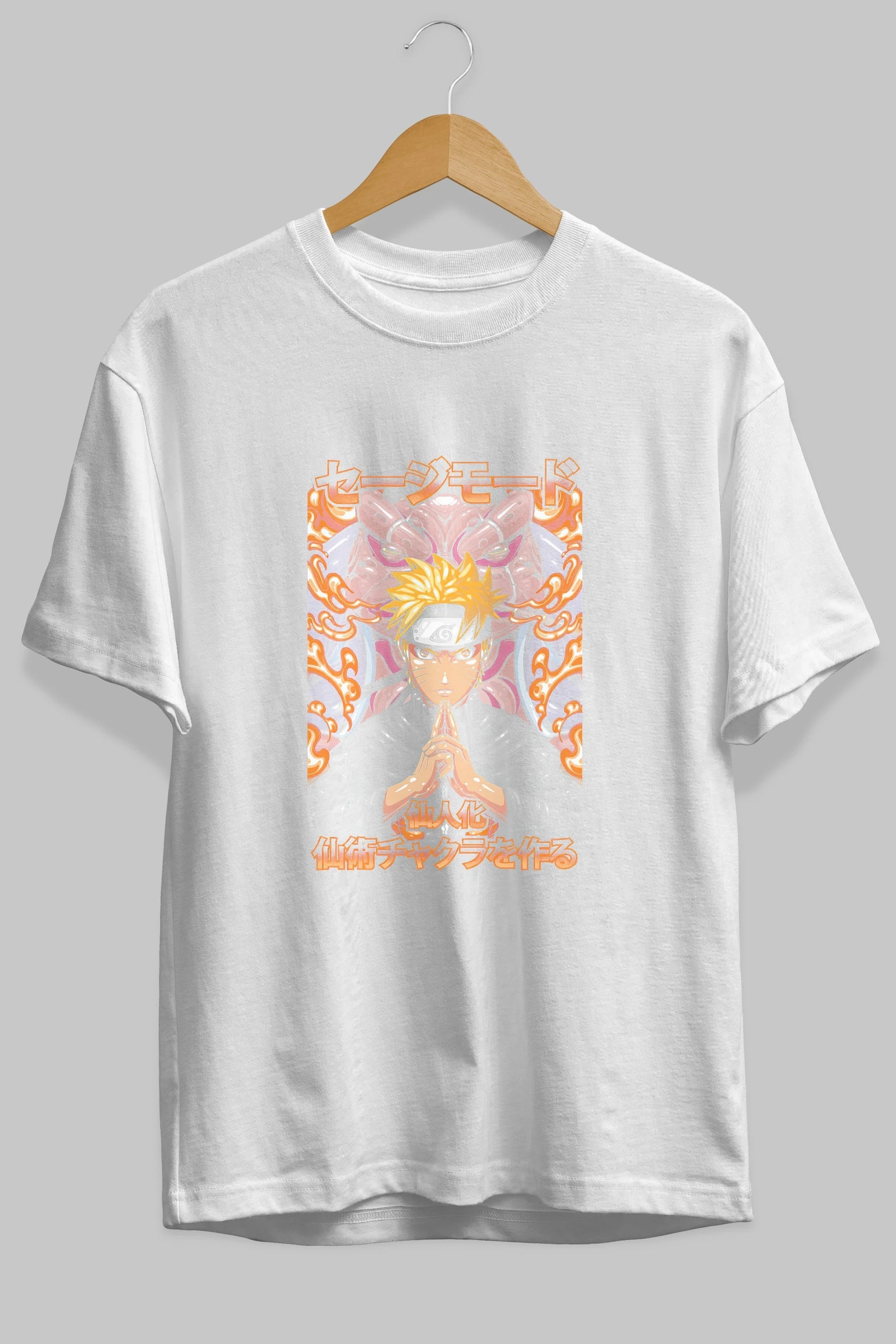 NARUTO (10) Anime Ön Baskılı Oversize t-shirt %100 pamuk Erkek Kadın Unisex