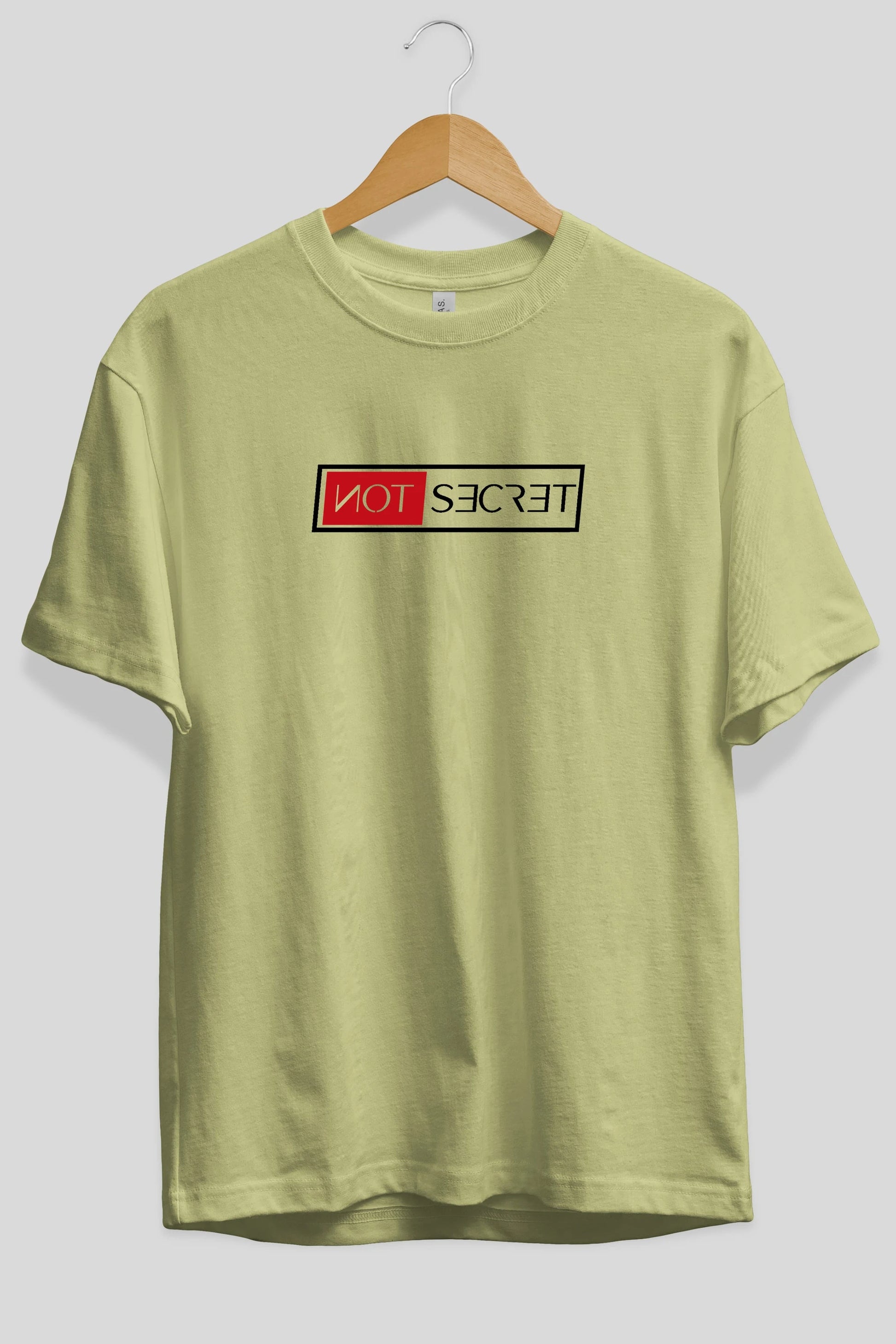 Not Secret Ön Baskılı Oversize t-shirt %100 pamuk Erkek Kadın Unisex