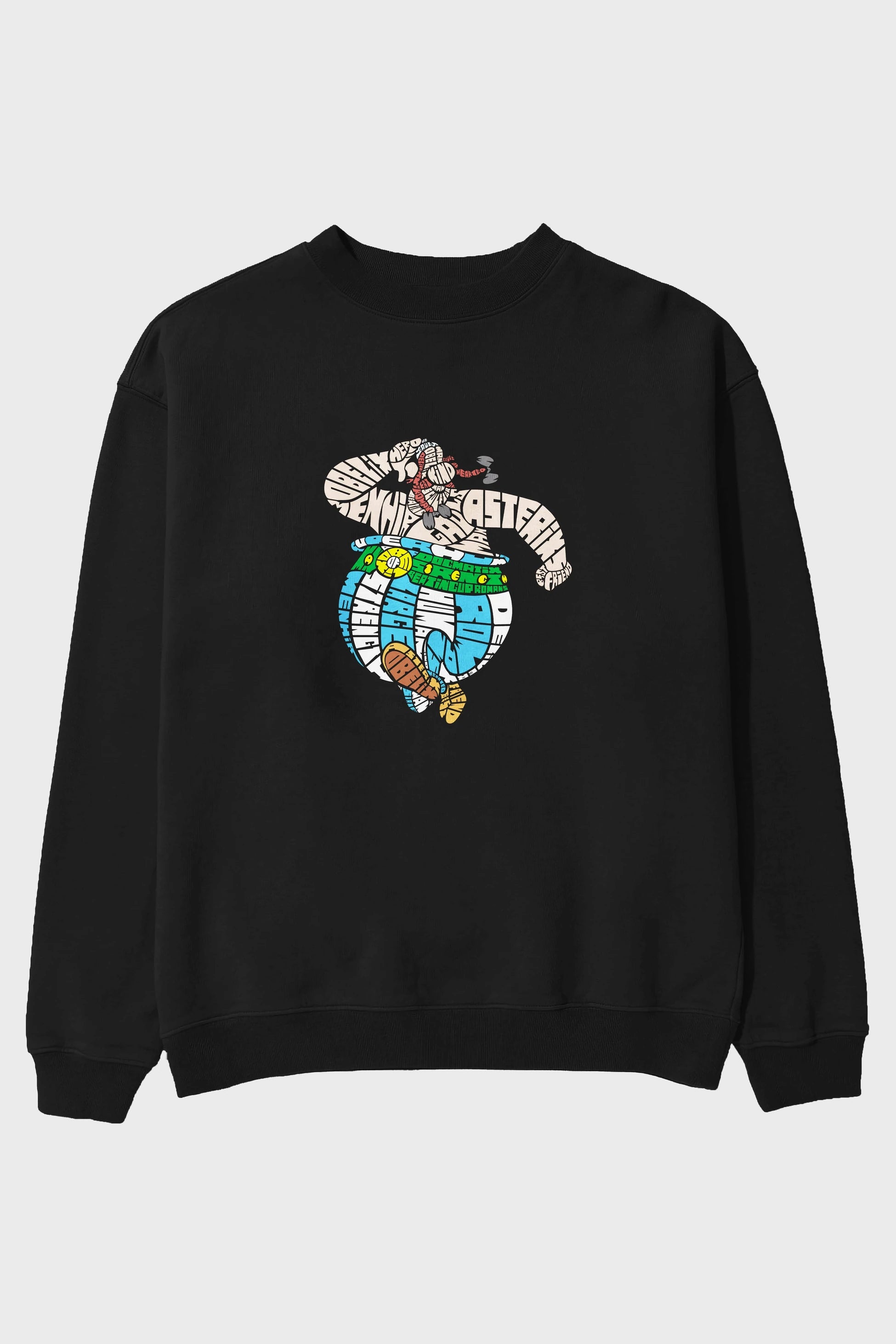 Obelix Ön Baskılı Oversize Sweatshirt Erkek Kadın Unisex