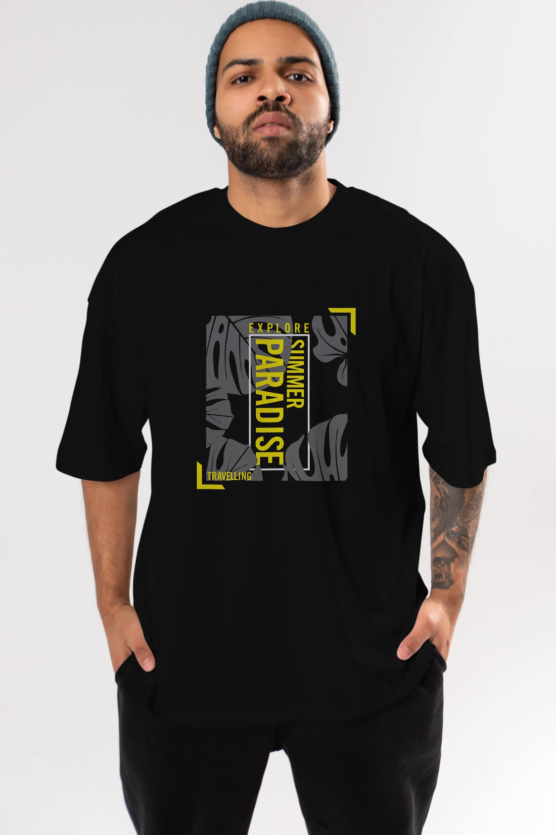 Explore Summer Ön Baskılı Oversize t-shirt Erkek Kadın Unisex