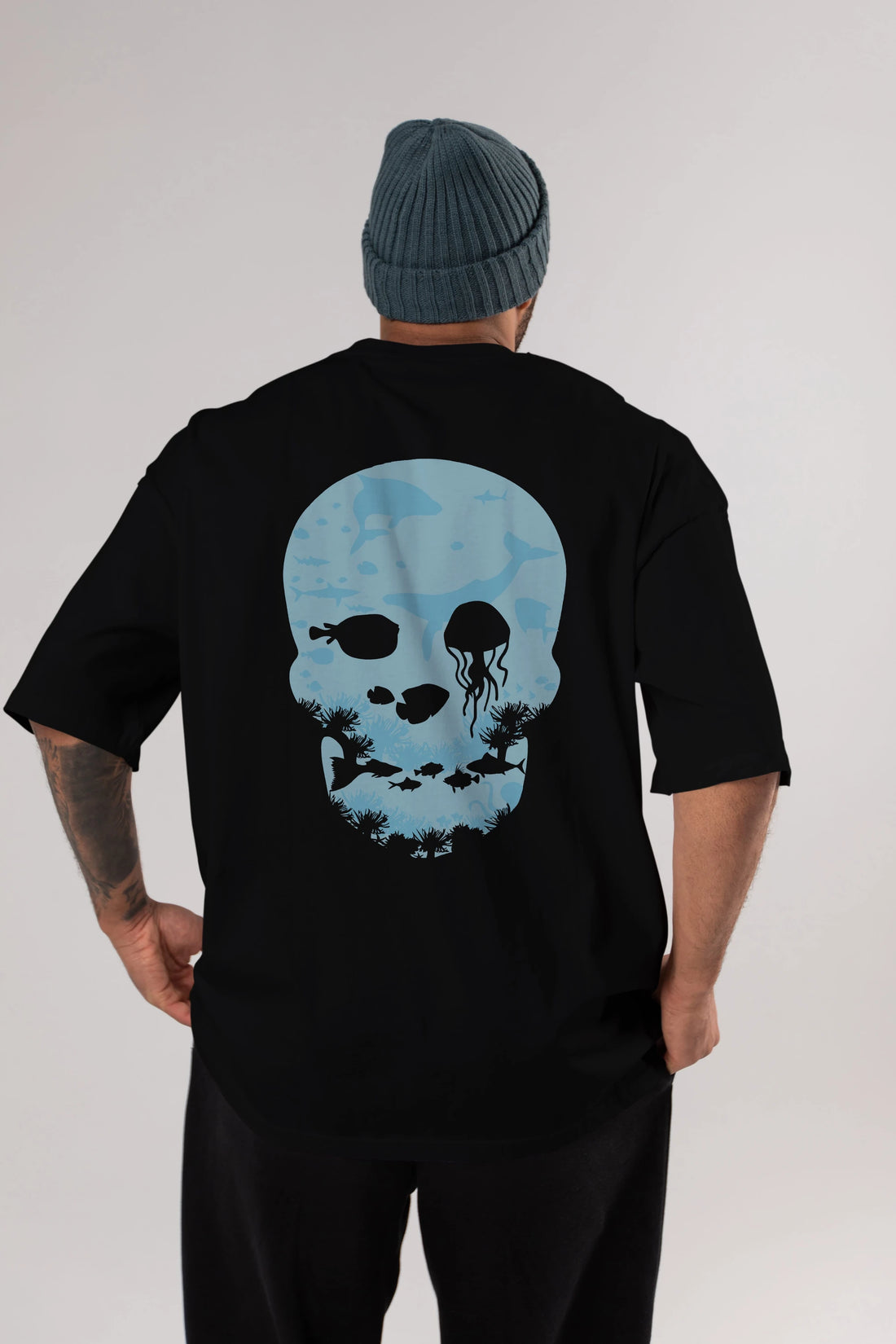 Dead Sea Arka Baskılı Oversize t-shirt %100 pamuk Erkek Kadın Unisex