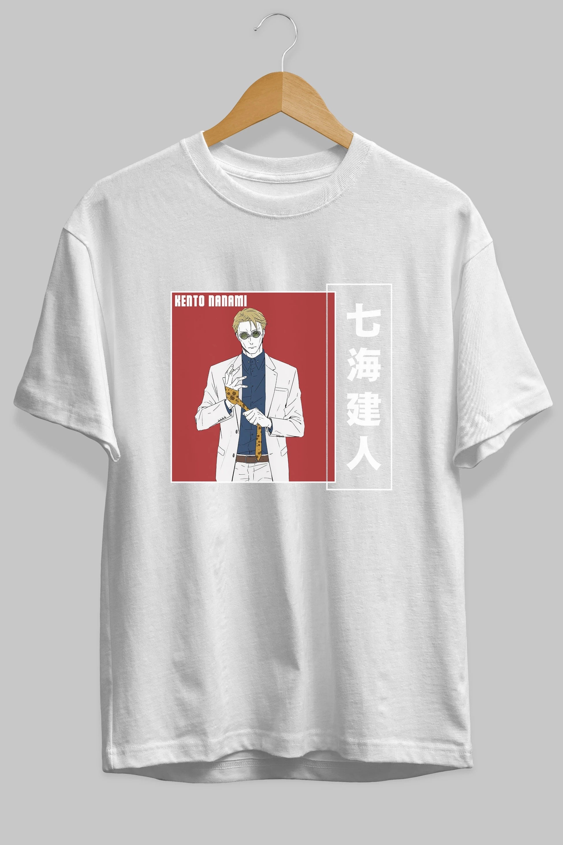 Kento Nanami 1 Anime Ön Baskılı Oversize t-shirt %100 pamuk Erkek Kadın Unisex